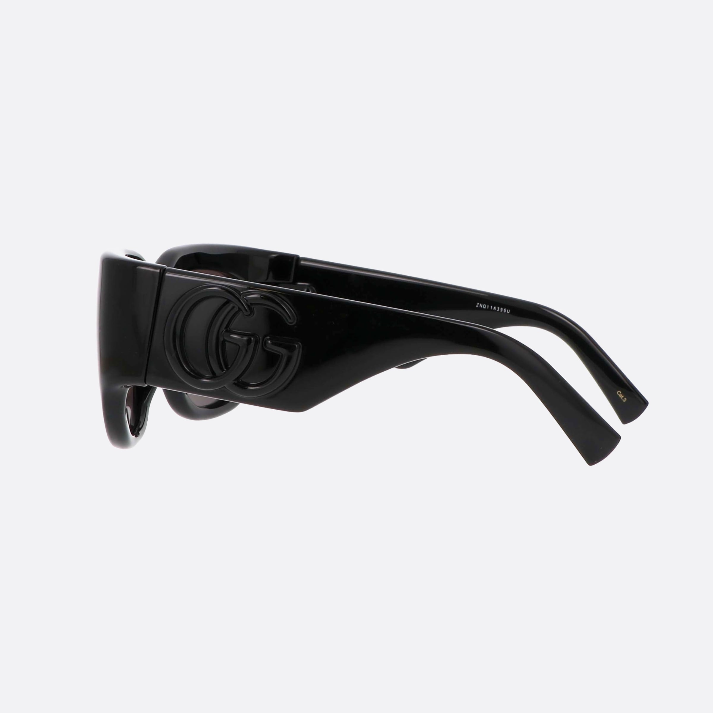 Gucci 53mm Logo Black Oversize Woman Sunglasses - Detail View