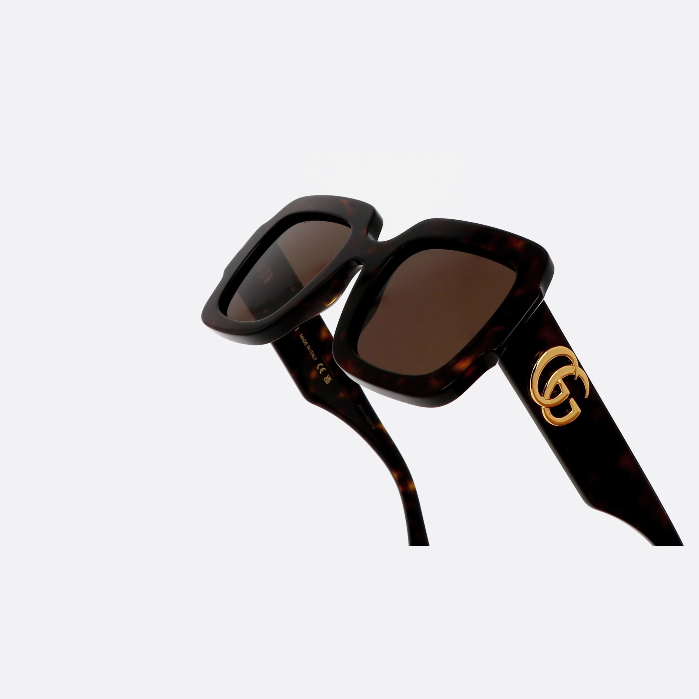 Gucci 50mm Logo Havana Oversize Woman Sunglasses - Lifestyle Shot