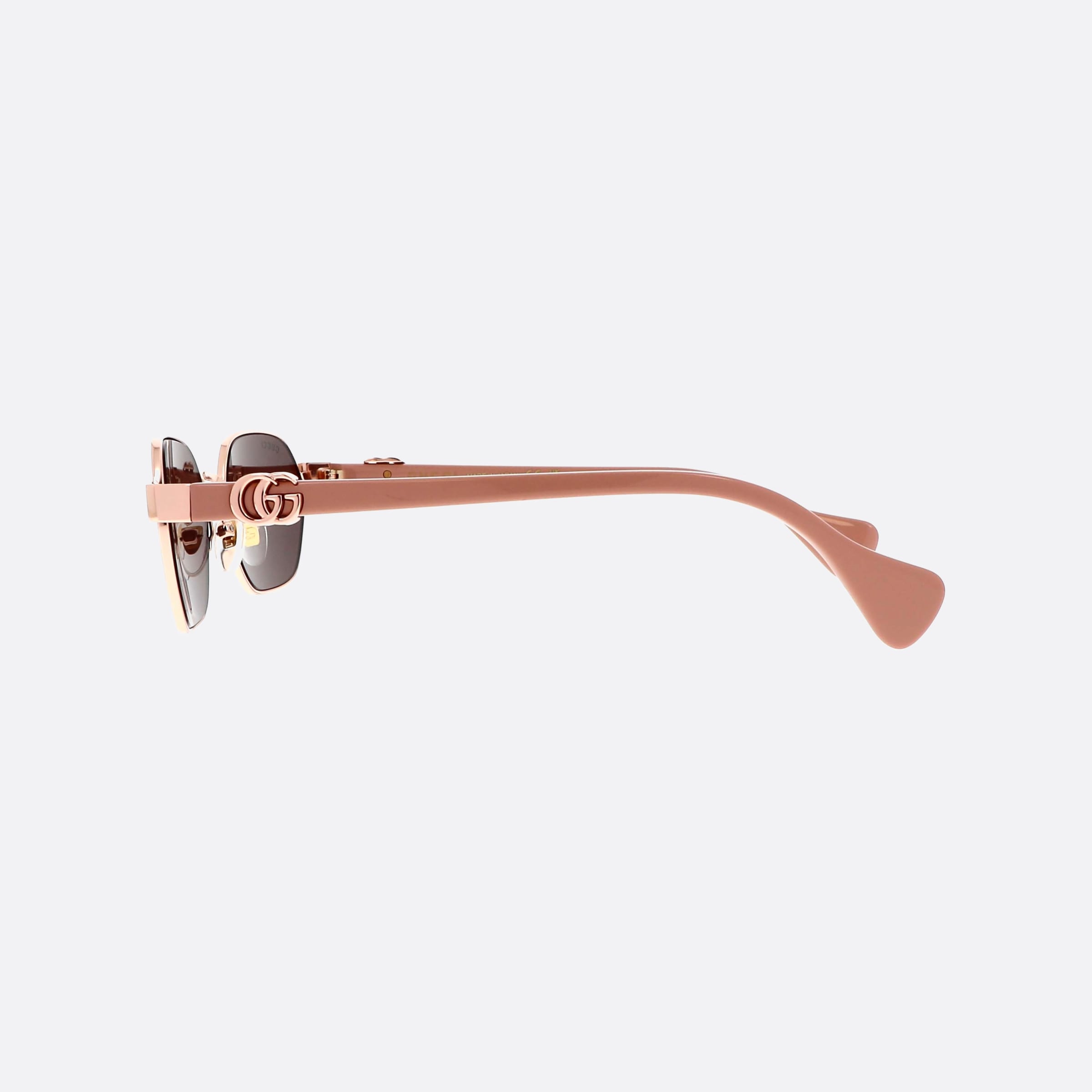 Gucci 56mm Logo Pink Geometric Woman Sunglasses - Detail View