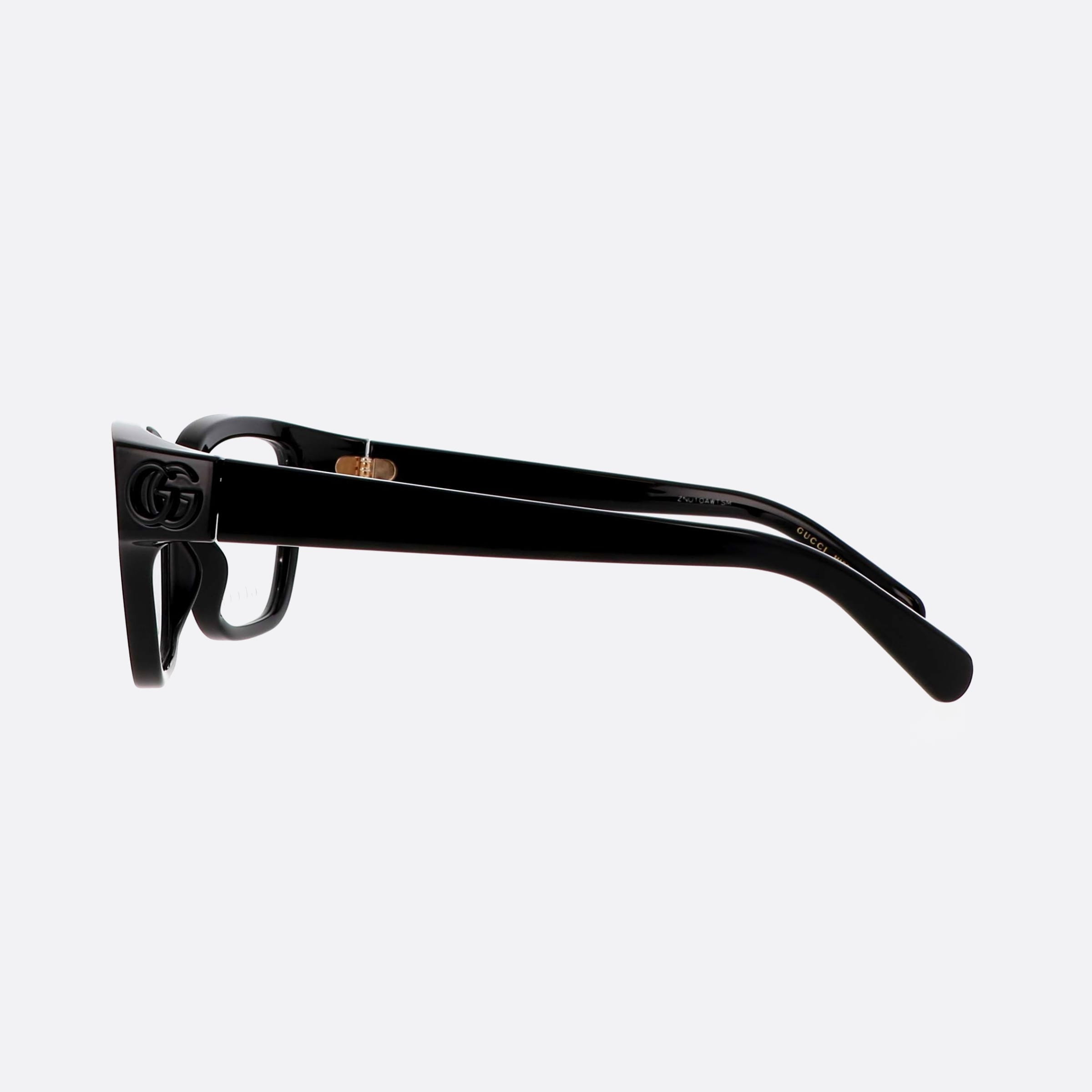 Gucci 53mm Logo Black Cat Eye Woman Eyeglasses - Detail View