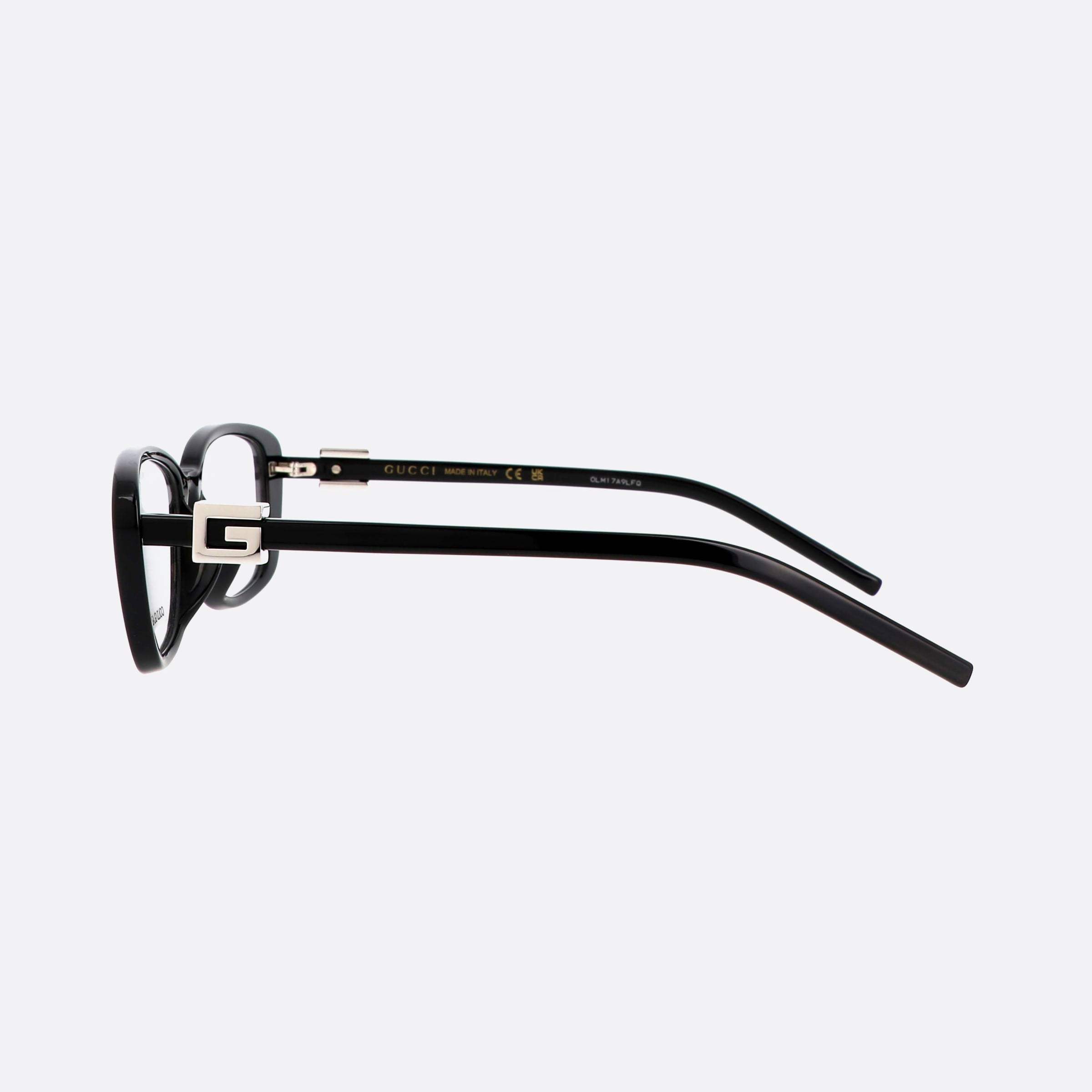 Gucci 54mm Logo Gg1685ok Blkslv Black Squared Woman Eyeglasses - Detail View