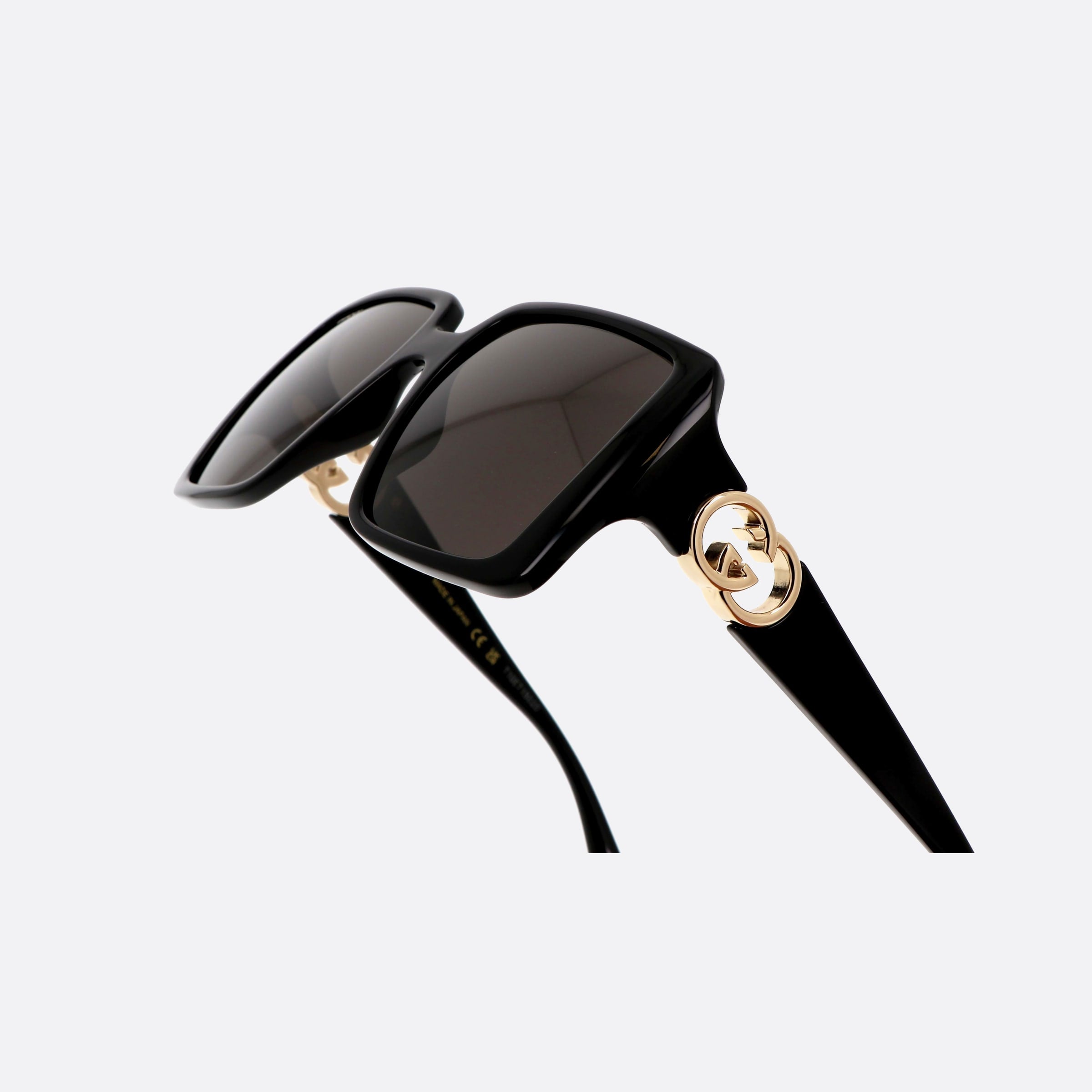 Gucci 54mm Logo Black Square Woman Sunglasses - Lifestyle Shot