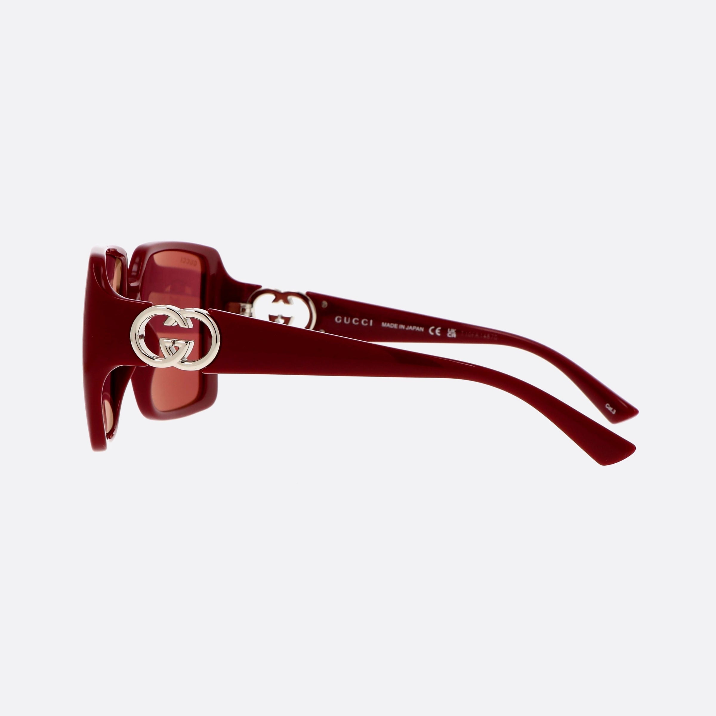 Gucci 54mm Logo Red Square Woman Sunglasses - Detail View