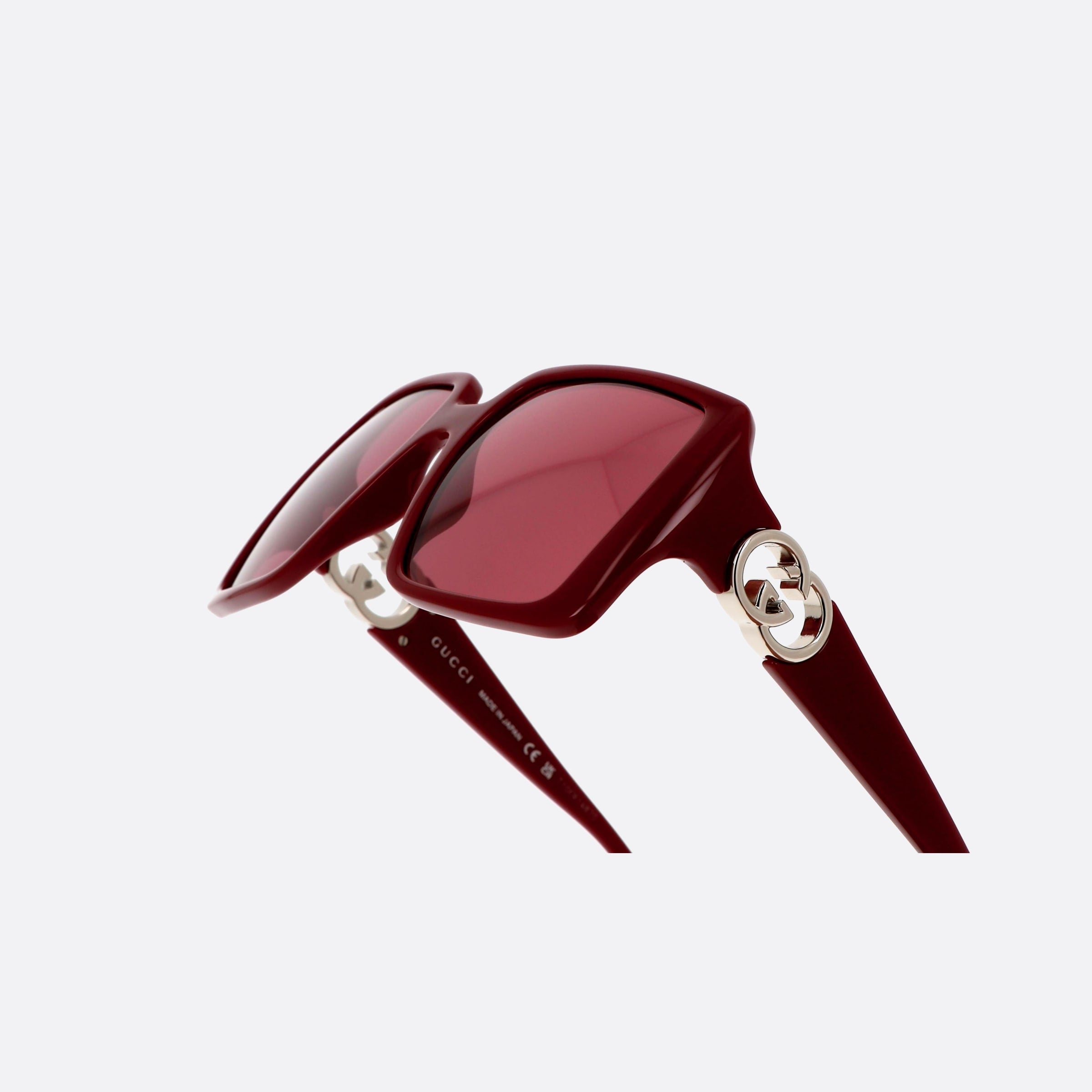 Gucci 54mm Logo Red Square Woman Sunglasses - Lifestyle Shot