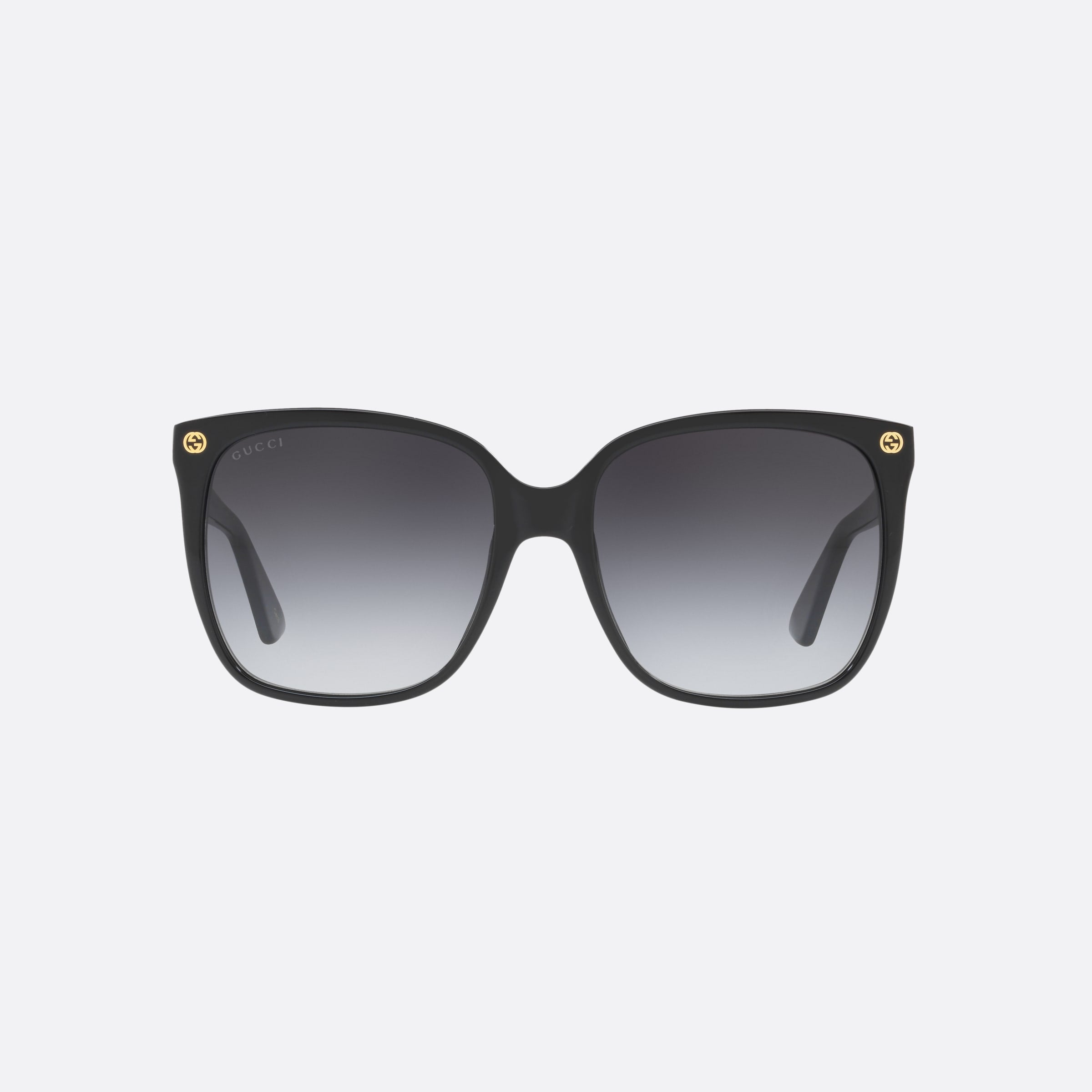 Gucci 57mm Black Cat Eye Woman Sunglasses - Side View