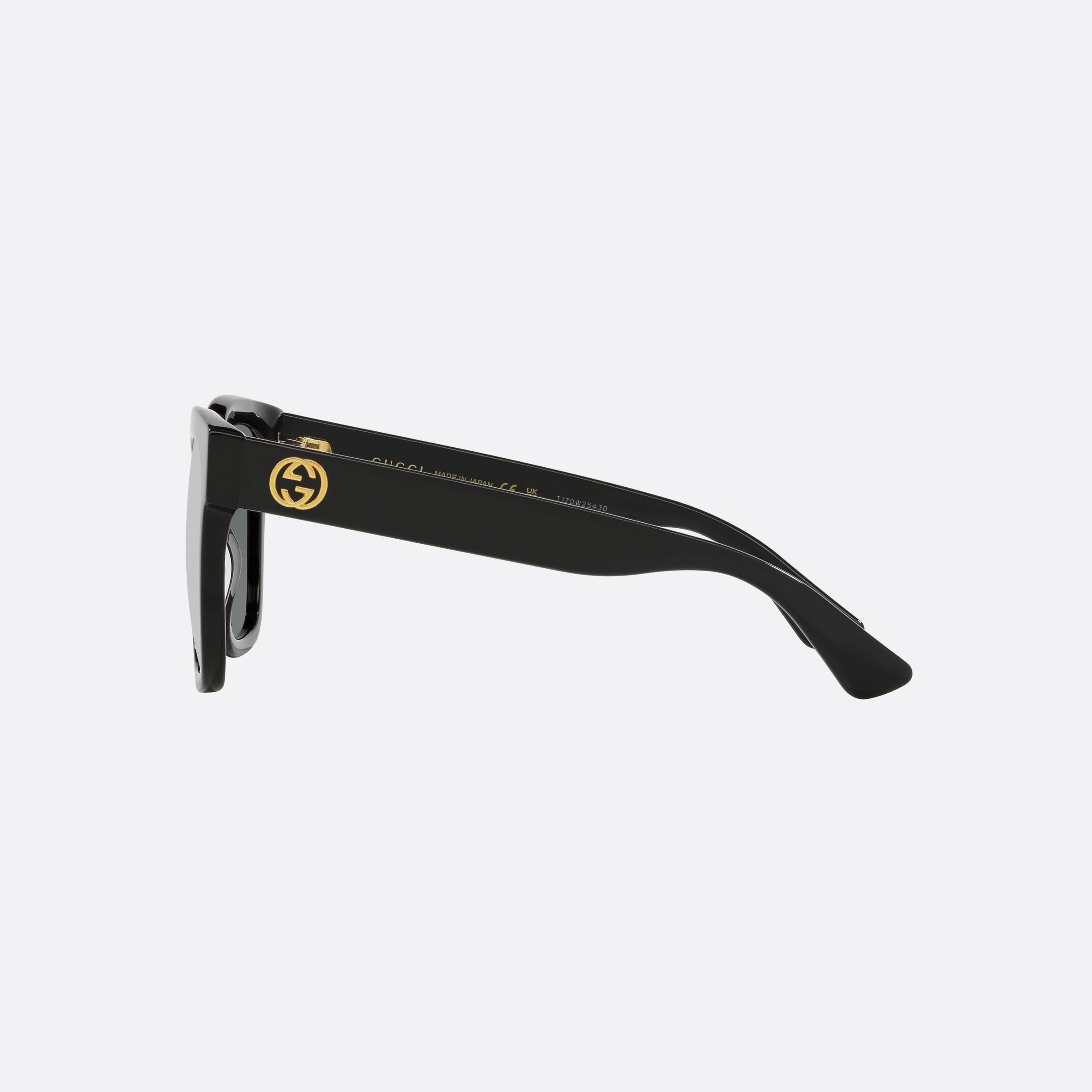Gucci 54mm Gg0034sn Black Rectangle Woman Sunglasses - Detail View