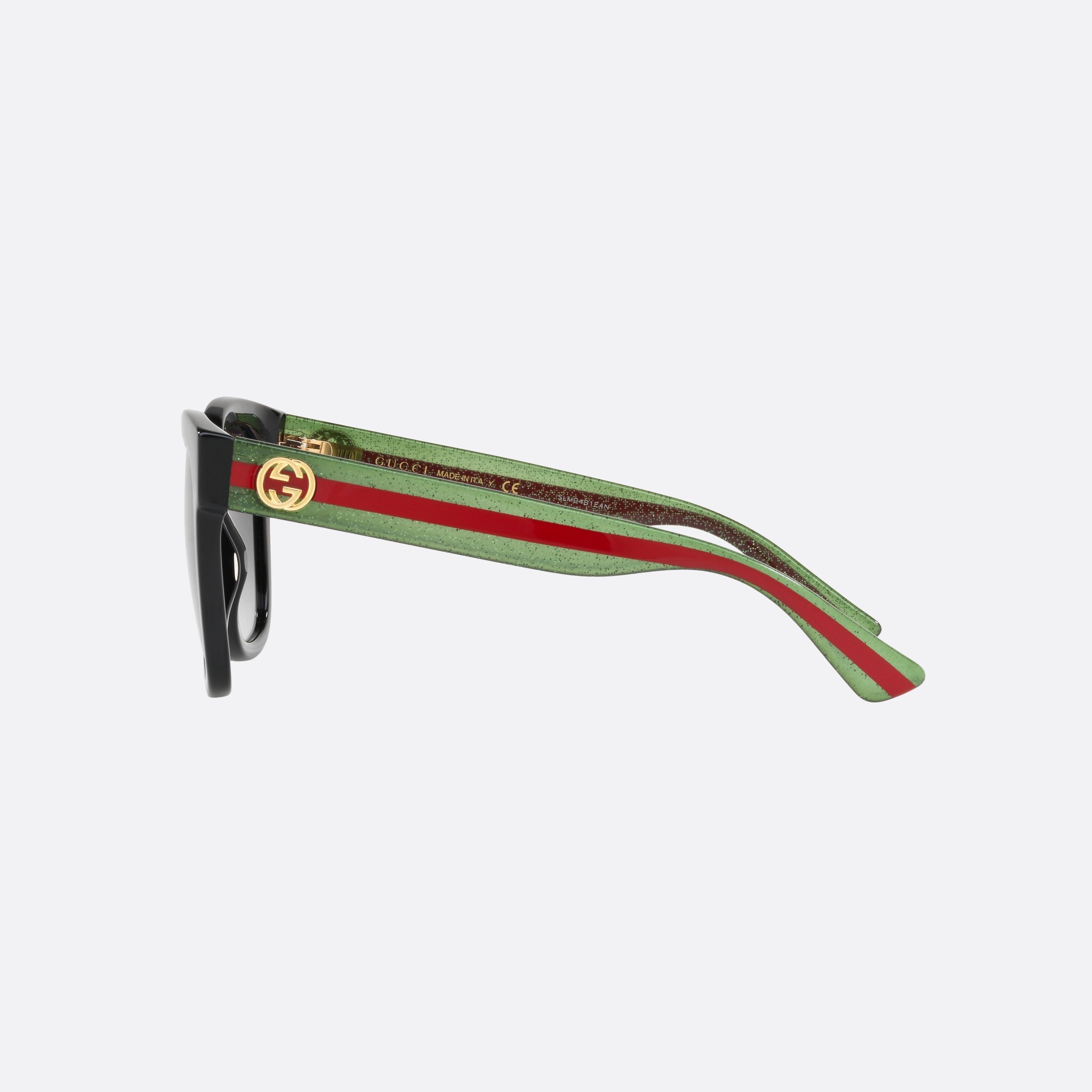 Gucci 54mm Gg0034sn Cvf Black Rectangle Woman Sunglasses - Detail View