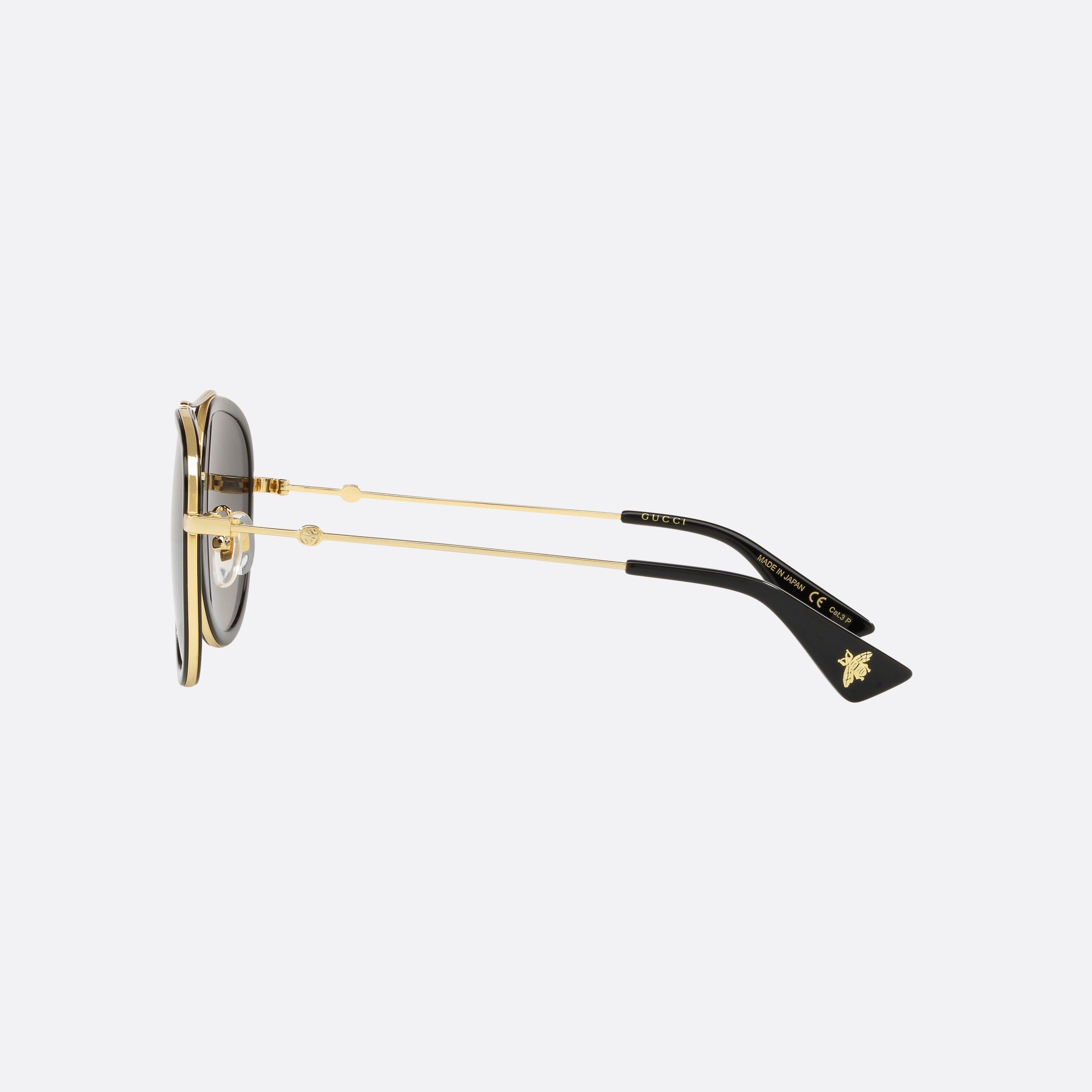 Gucci 57mm Tortoise Pilot Woman Sunglasses - Detail View
