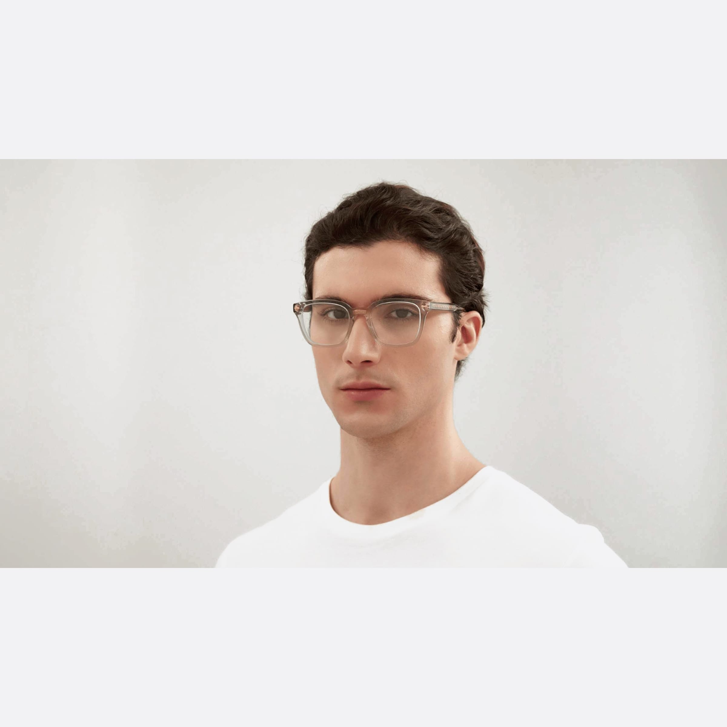 Gucci 50mm Clear Oval Unisex Eyeglasses - Additional Angle