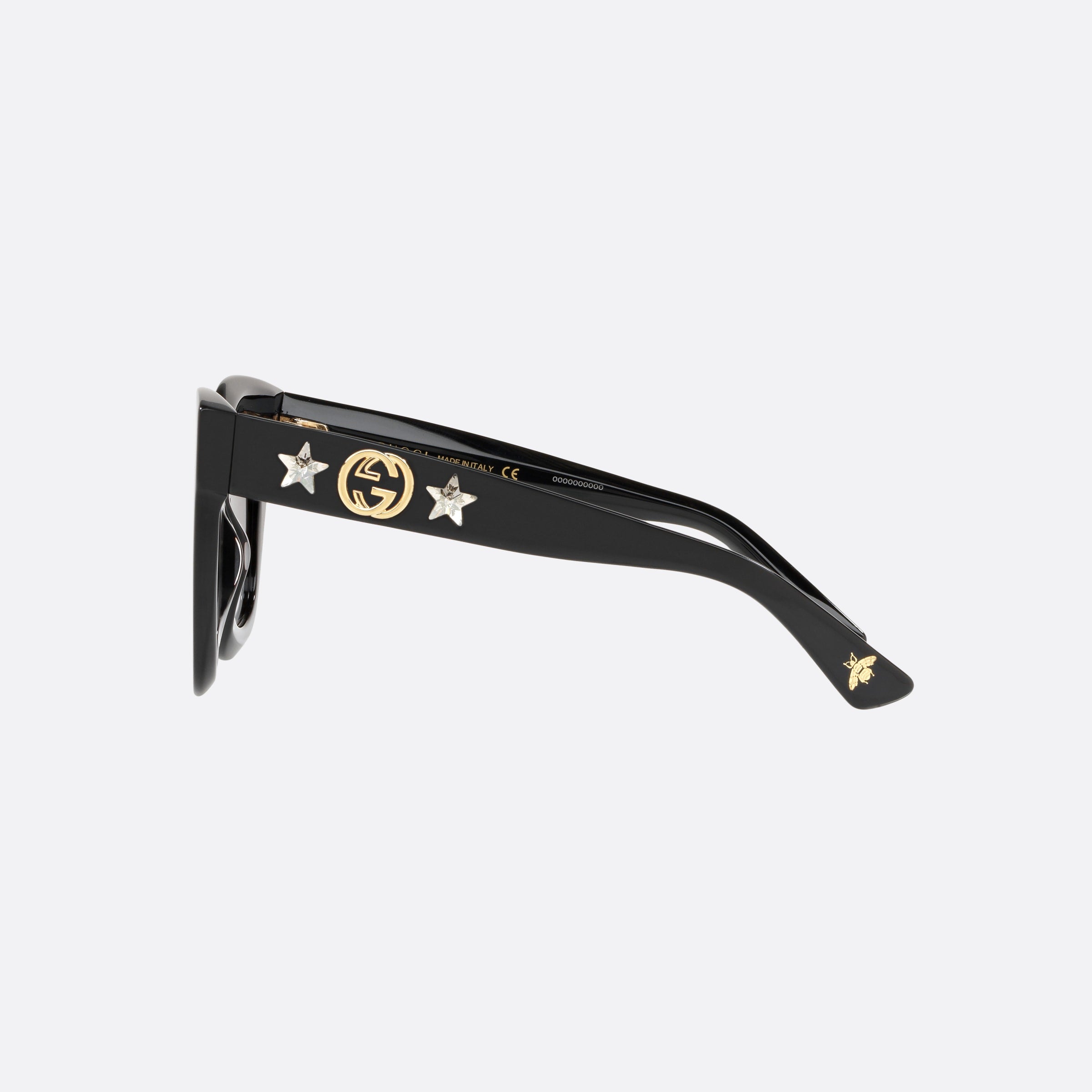 Gucci 49mm Black Square Woman Sunglasses - Detail View