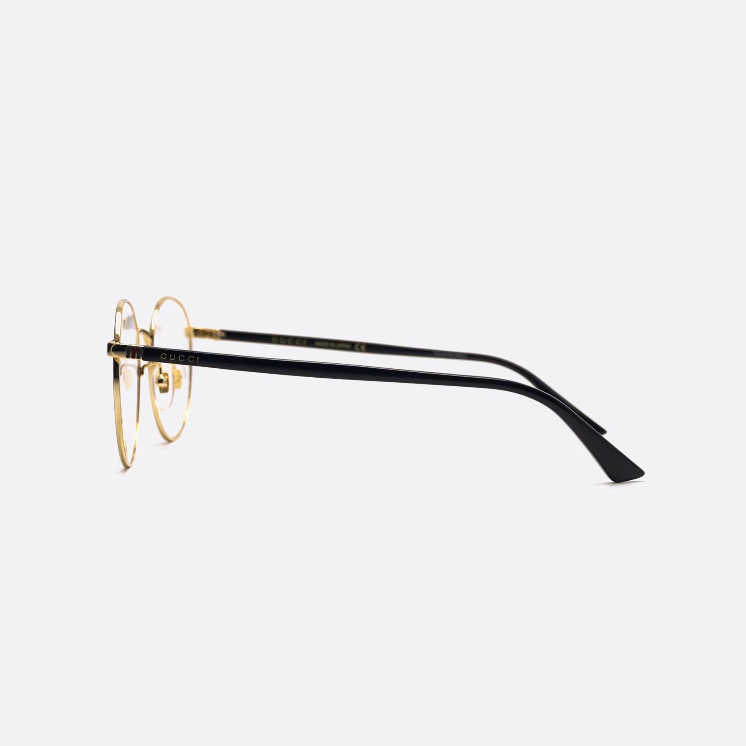 Gucci 52mm Gg0297ok Black Round Unisex Eyeglasses - Detail View