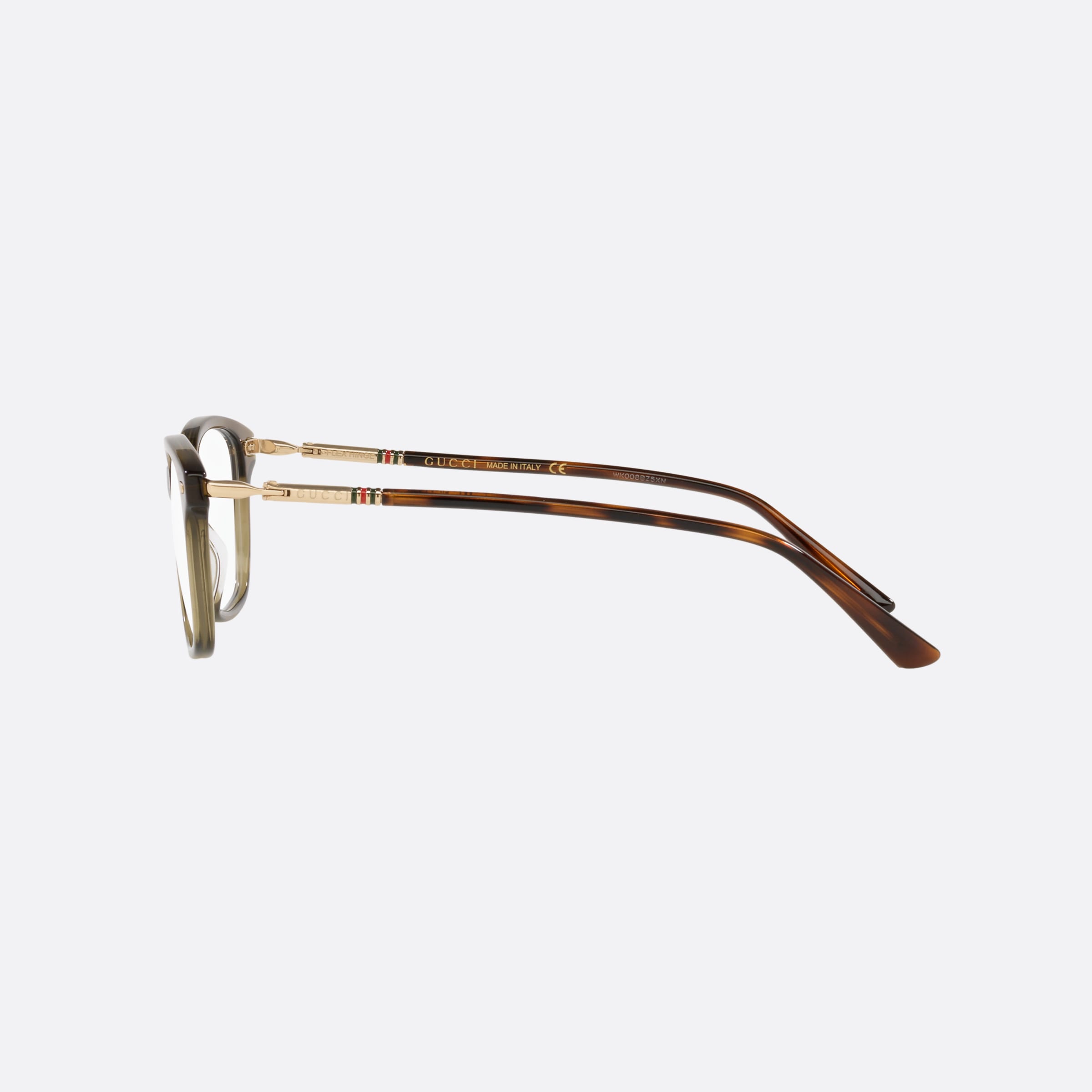Gucci 53mm Green Square Man Eyeglasses - Detail View