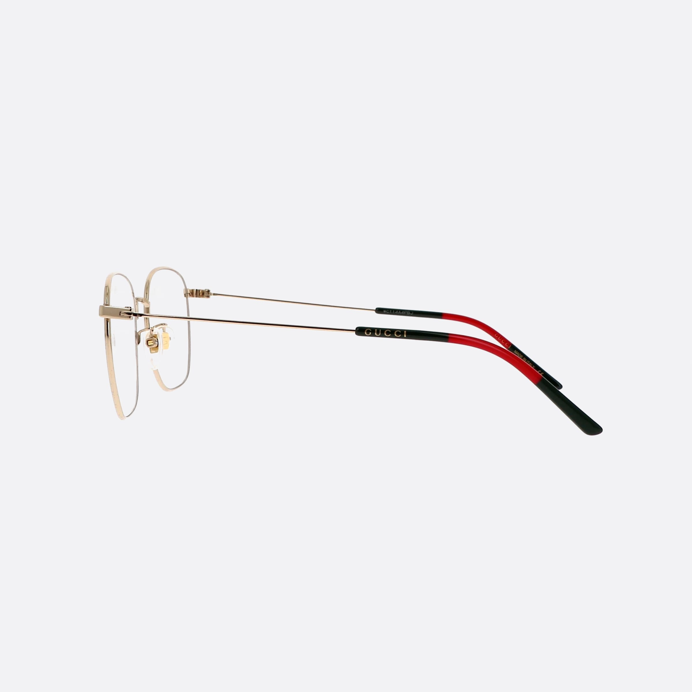 Gucci 54mm Gold Oval Man Eyeglasses - Detail View