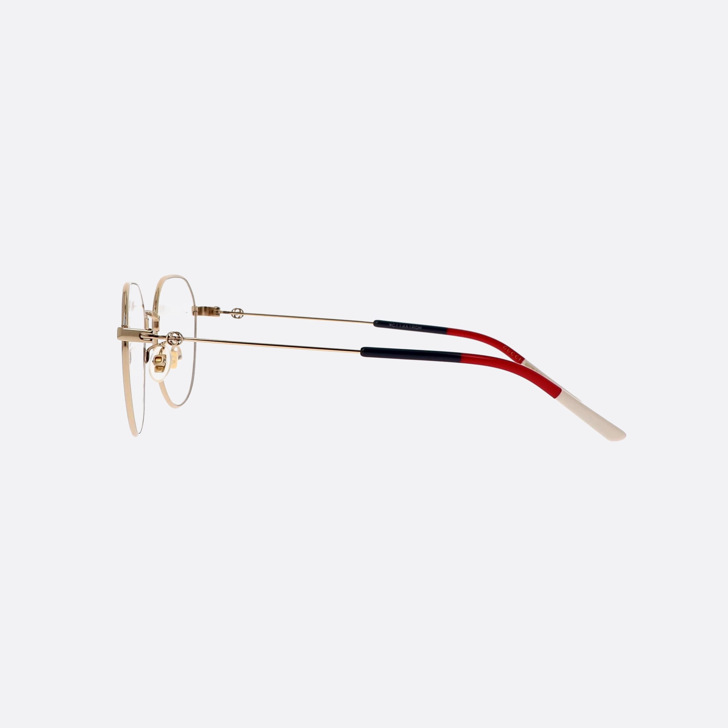 Gucci 51mm Gold Oval Woman Eyeglasses - Detail View