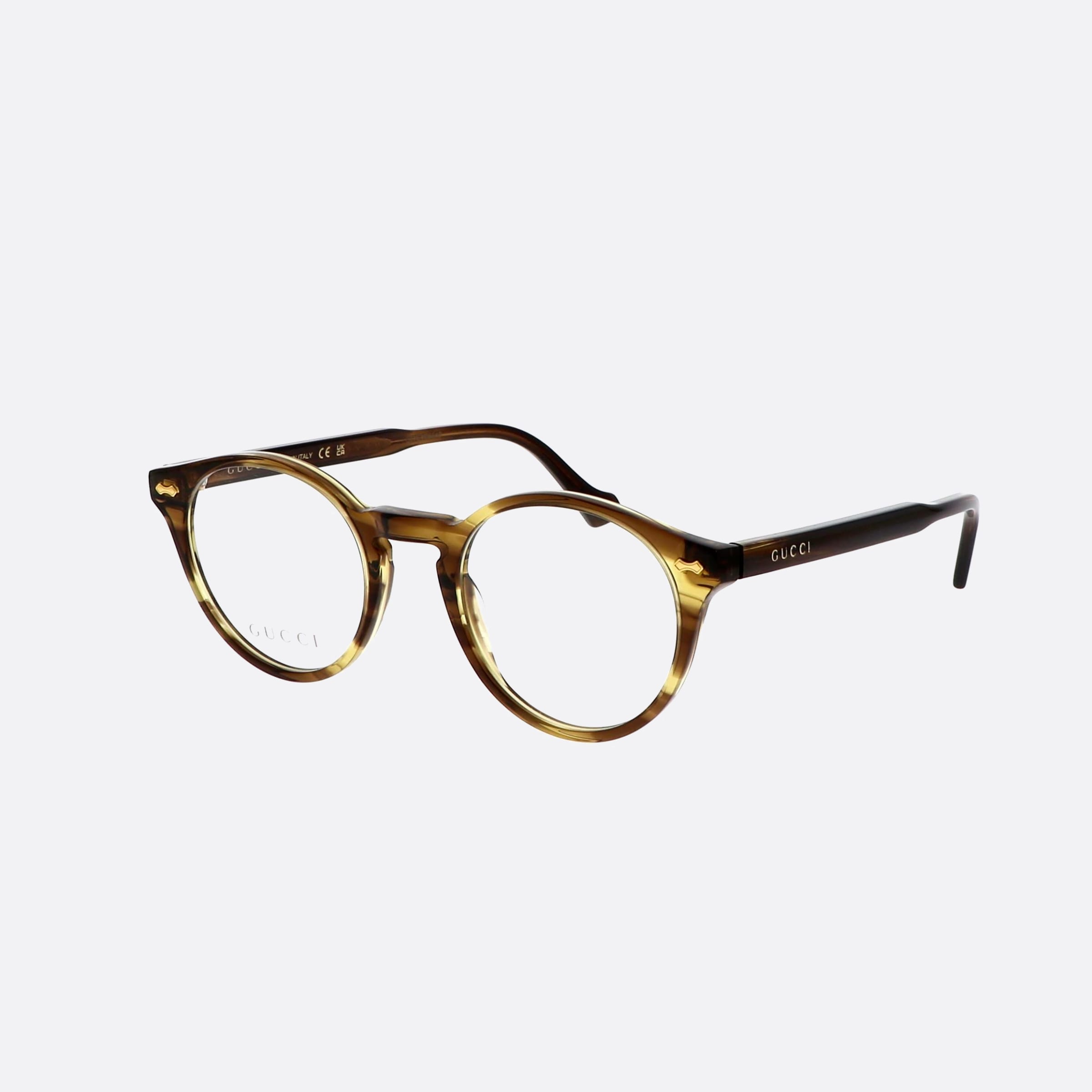 Gucci 48mm Tortoise Oval Unisex Eyeglasses - Main View