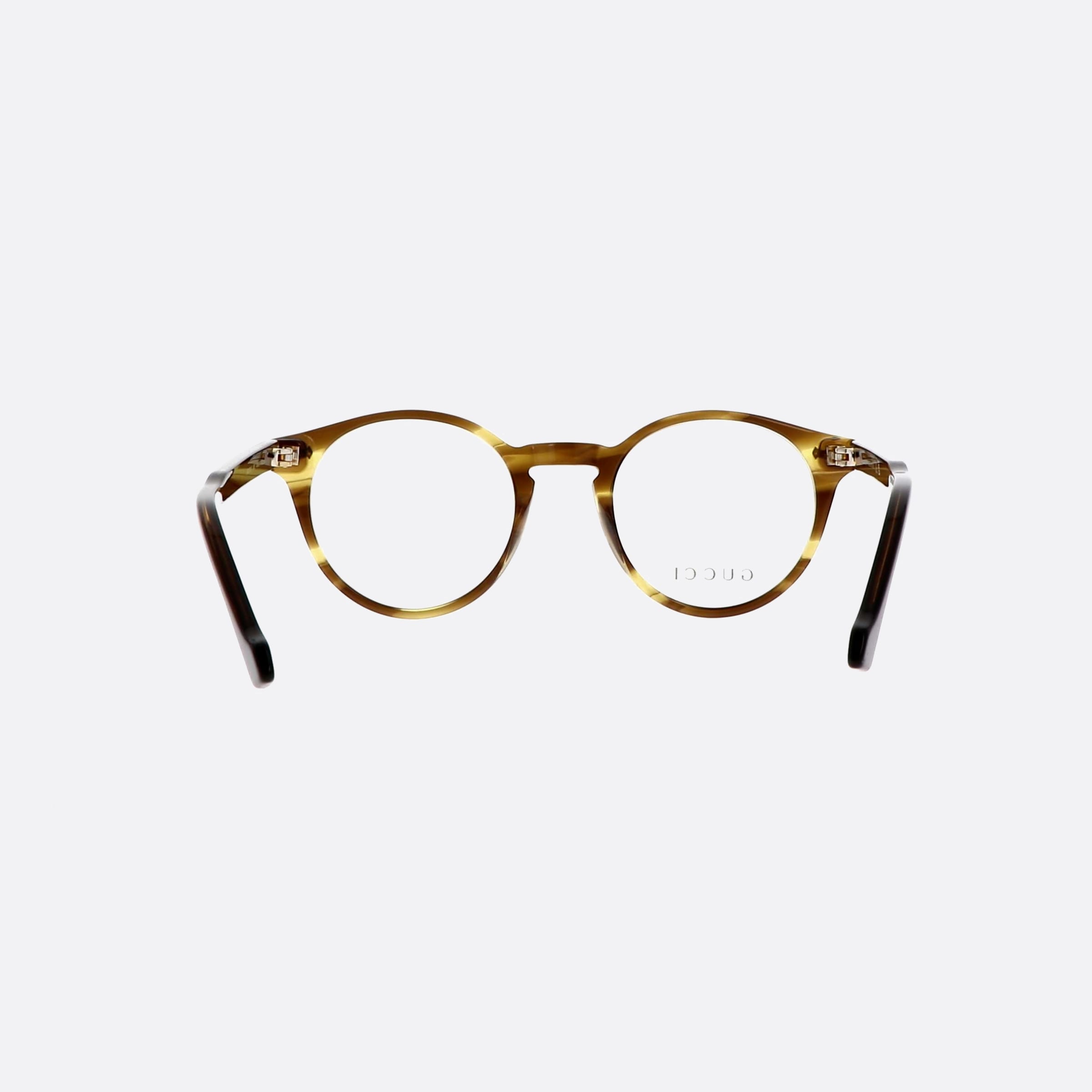 Gucci 48mm Tortoise Oval Unisex Eyeglasses - Lifestyle Shot