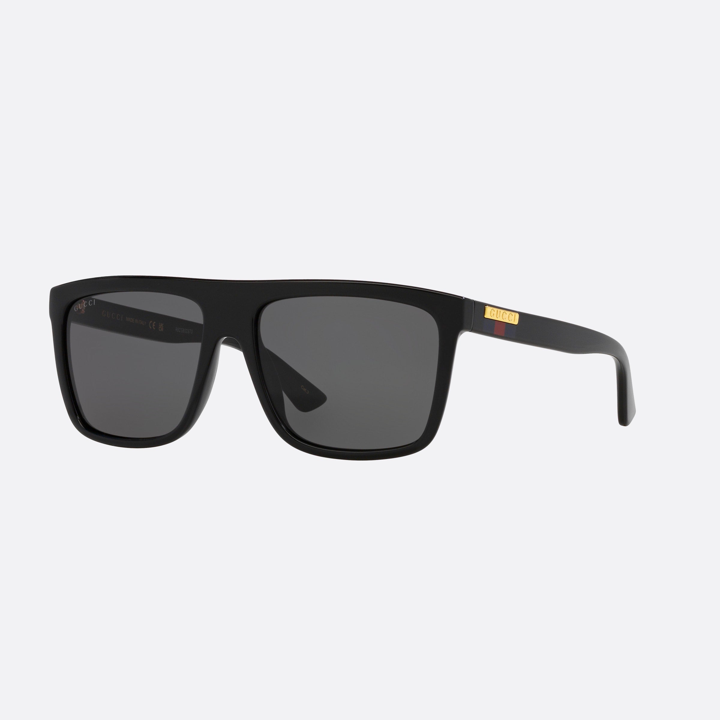 Gucci 59mm Gold Rectangle Man Sunglasses - Main View