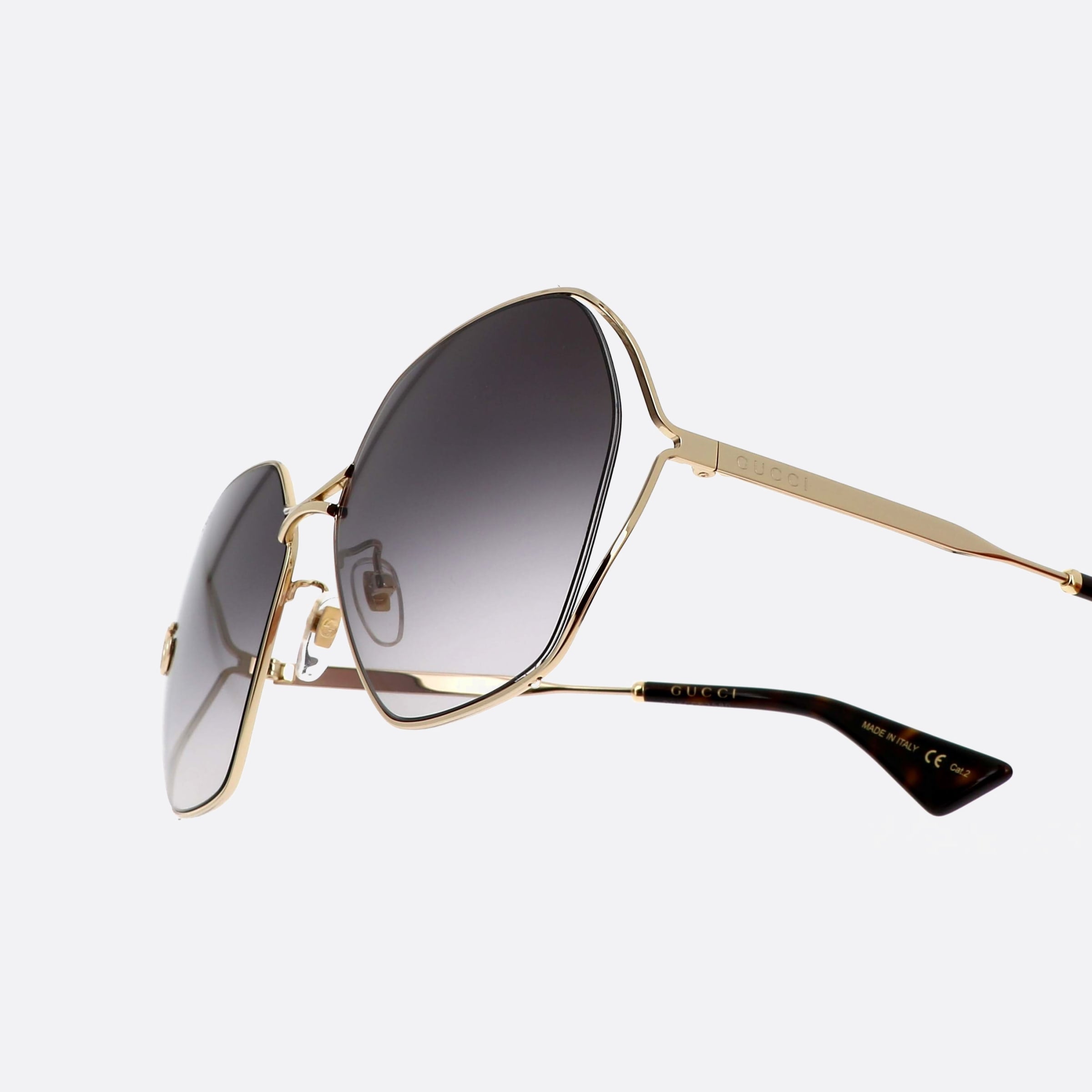 Gucci 63mm Gg0818sa Gold Butterfly Women Sunglasses - Lifestyle Shot