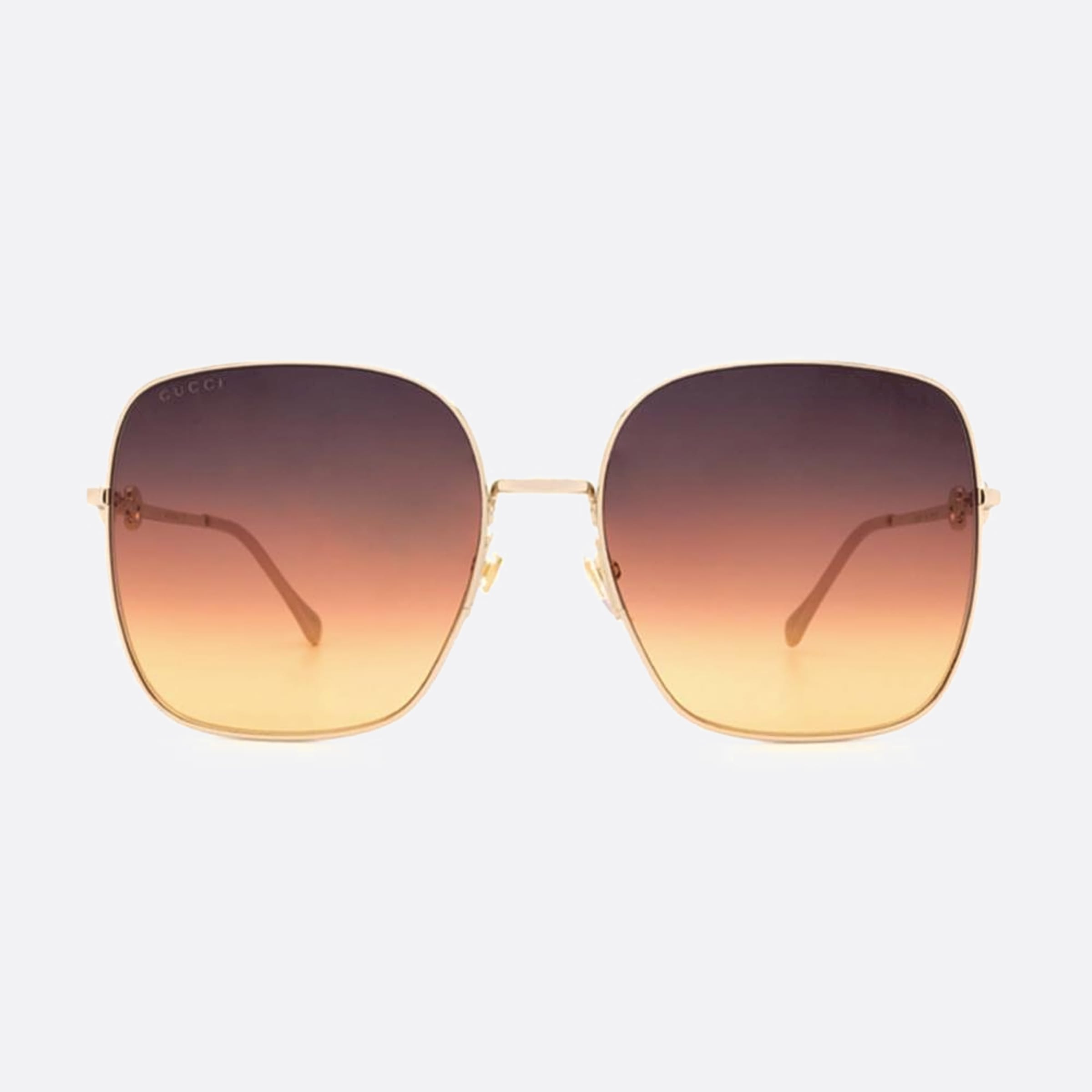 Gucci 61mm Gold Geometric Woman Sunglasses - Main View