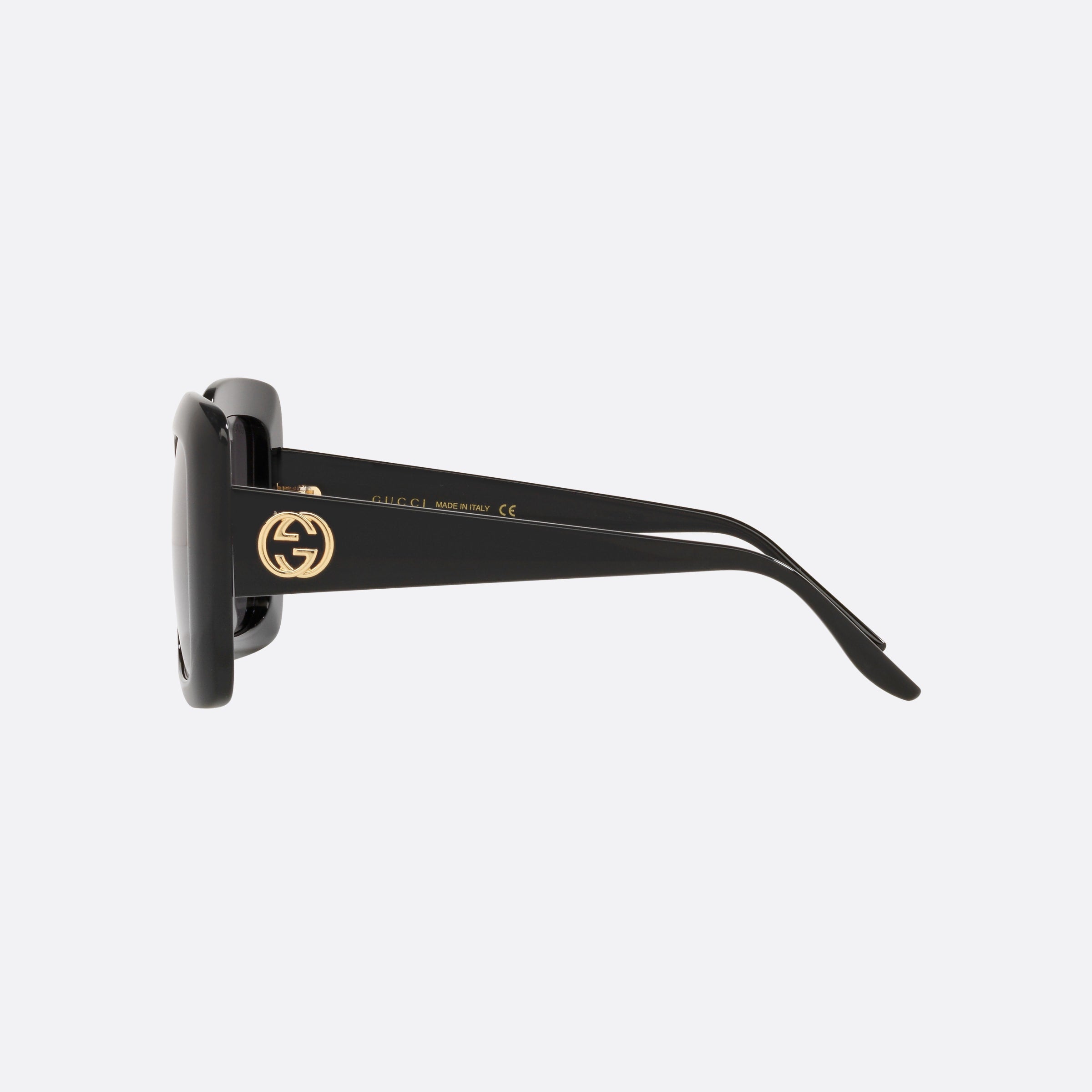 Gucci 52mm Black Rectangle Woman Sunglasses - Detail View