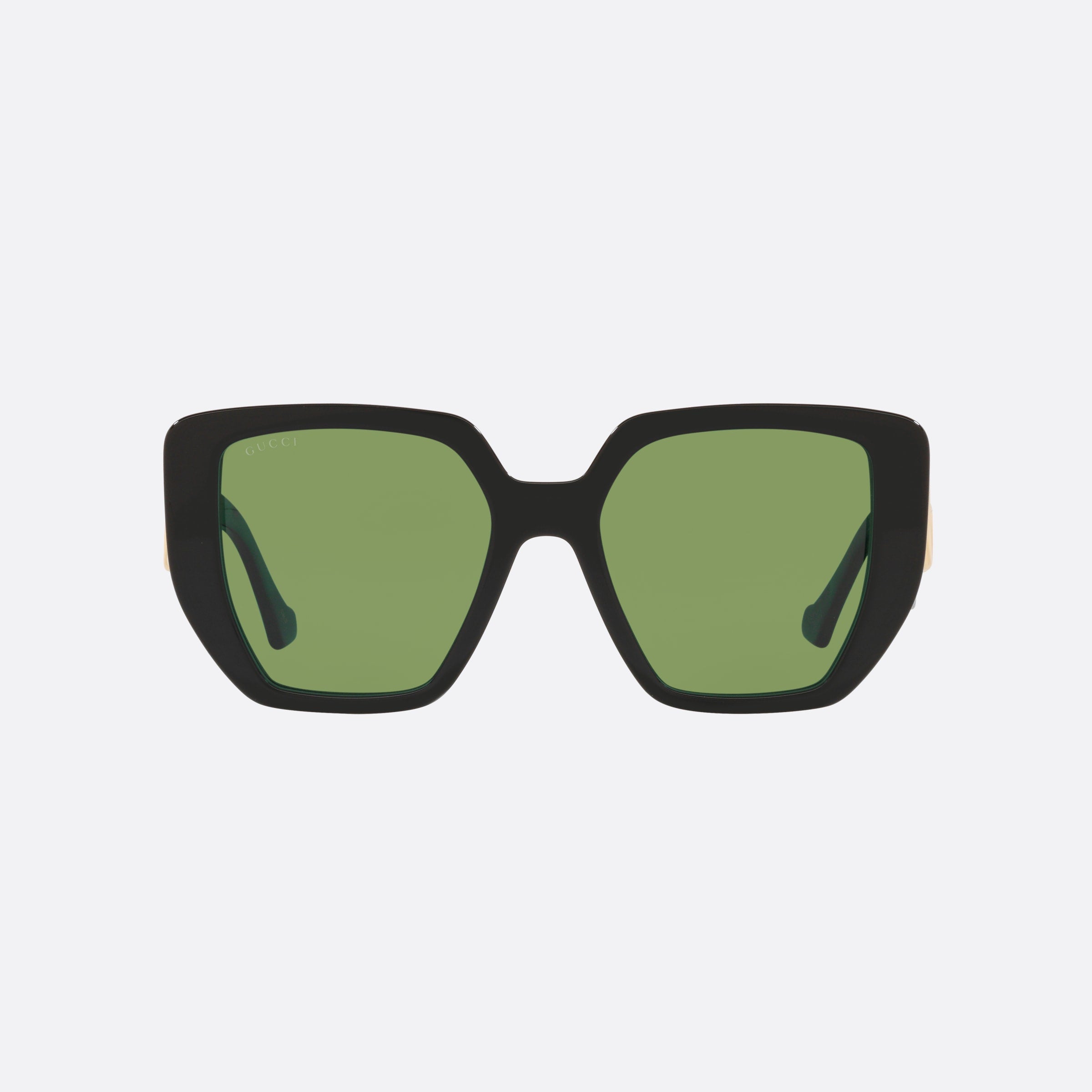 Gucci 54mm Black Rectangle Woman Sunglasses - Side View
