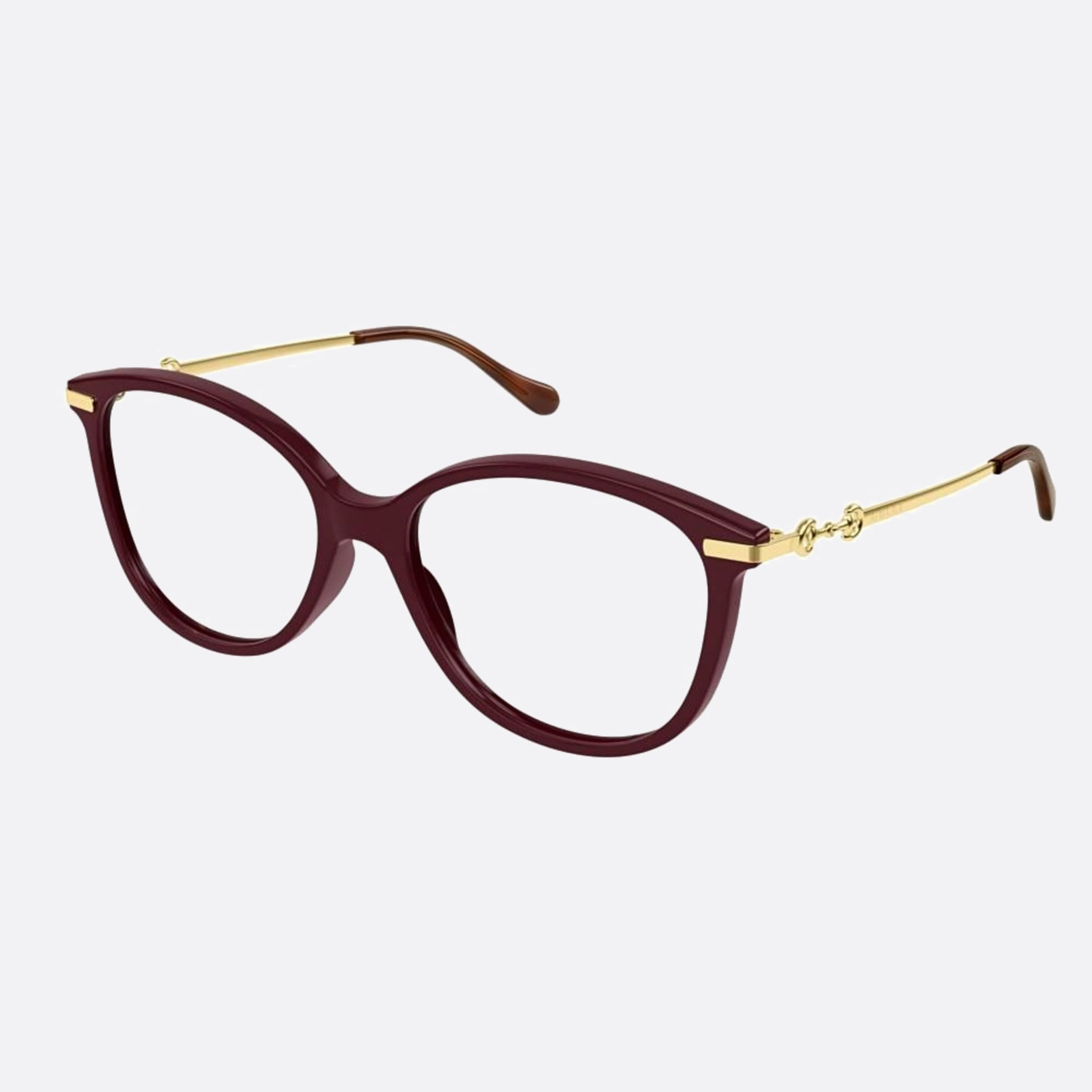 Gucci 53mm Red Geometric Women Eyeglasses - Side View