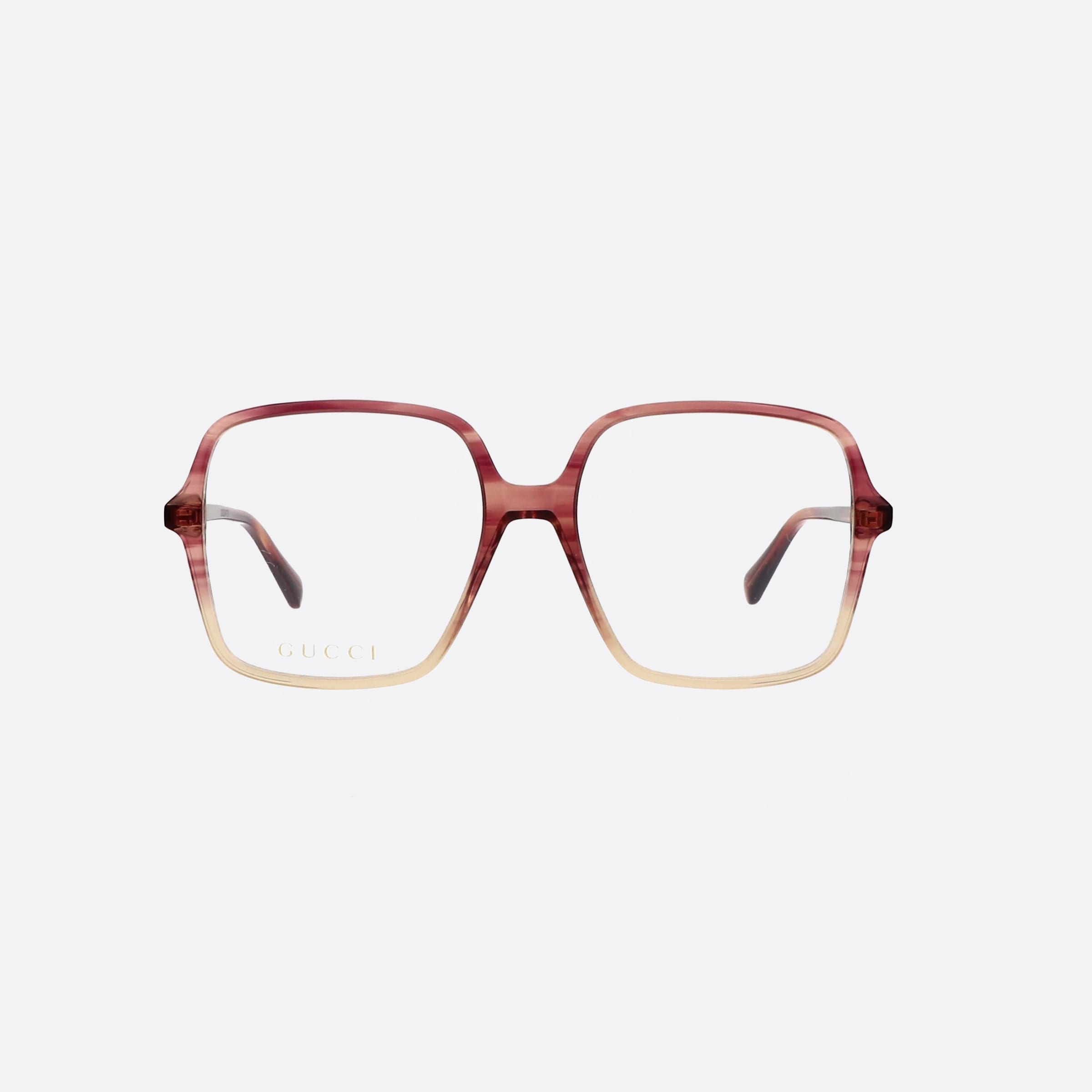 Gucci 53mm Red Oversize Woman Eyeglasses - Side View