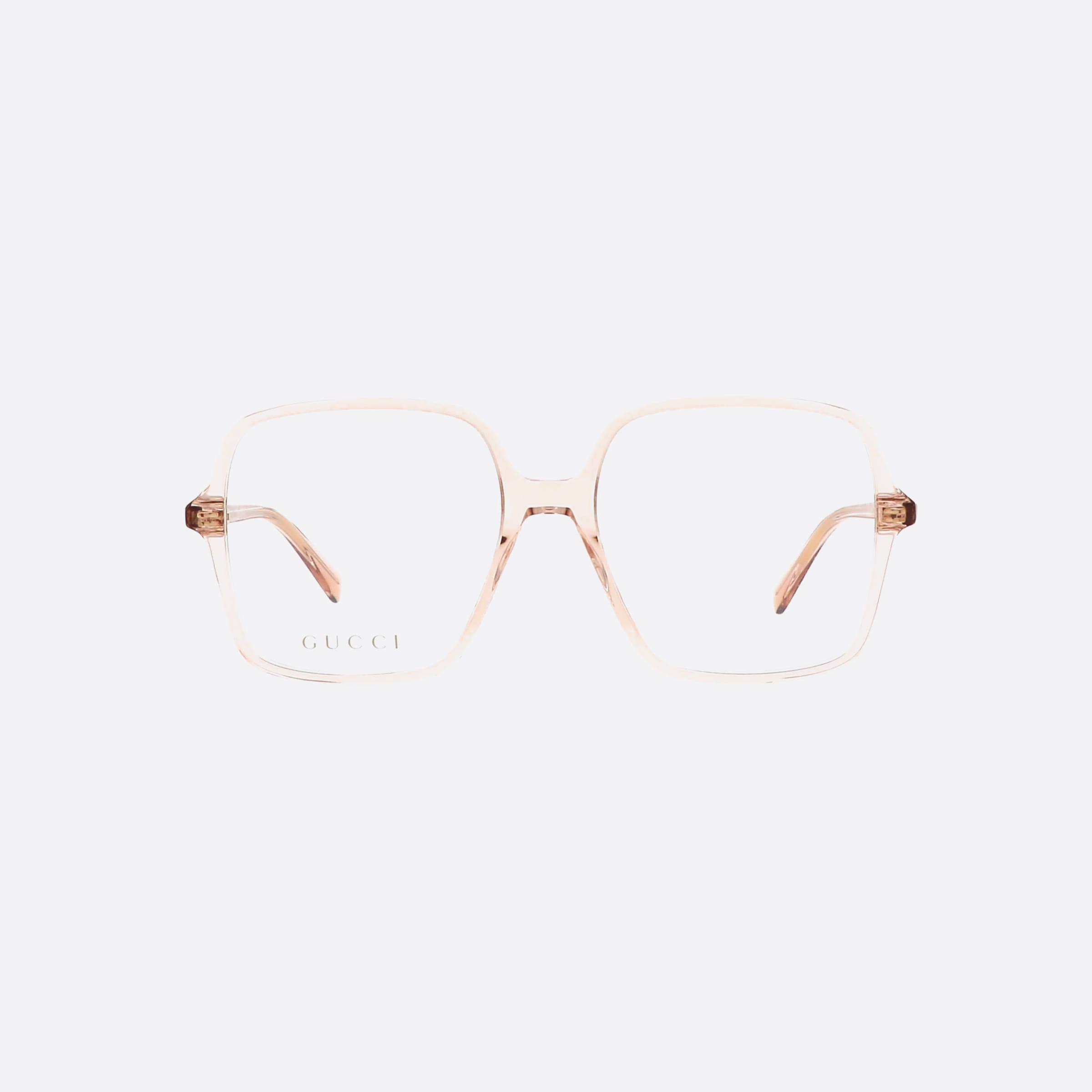 Gucci 53mm Clear Square Woman Eyeglasses - Side View