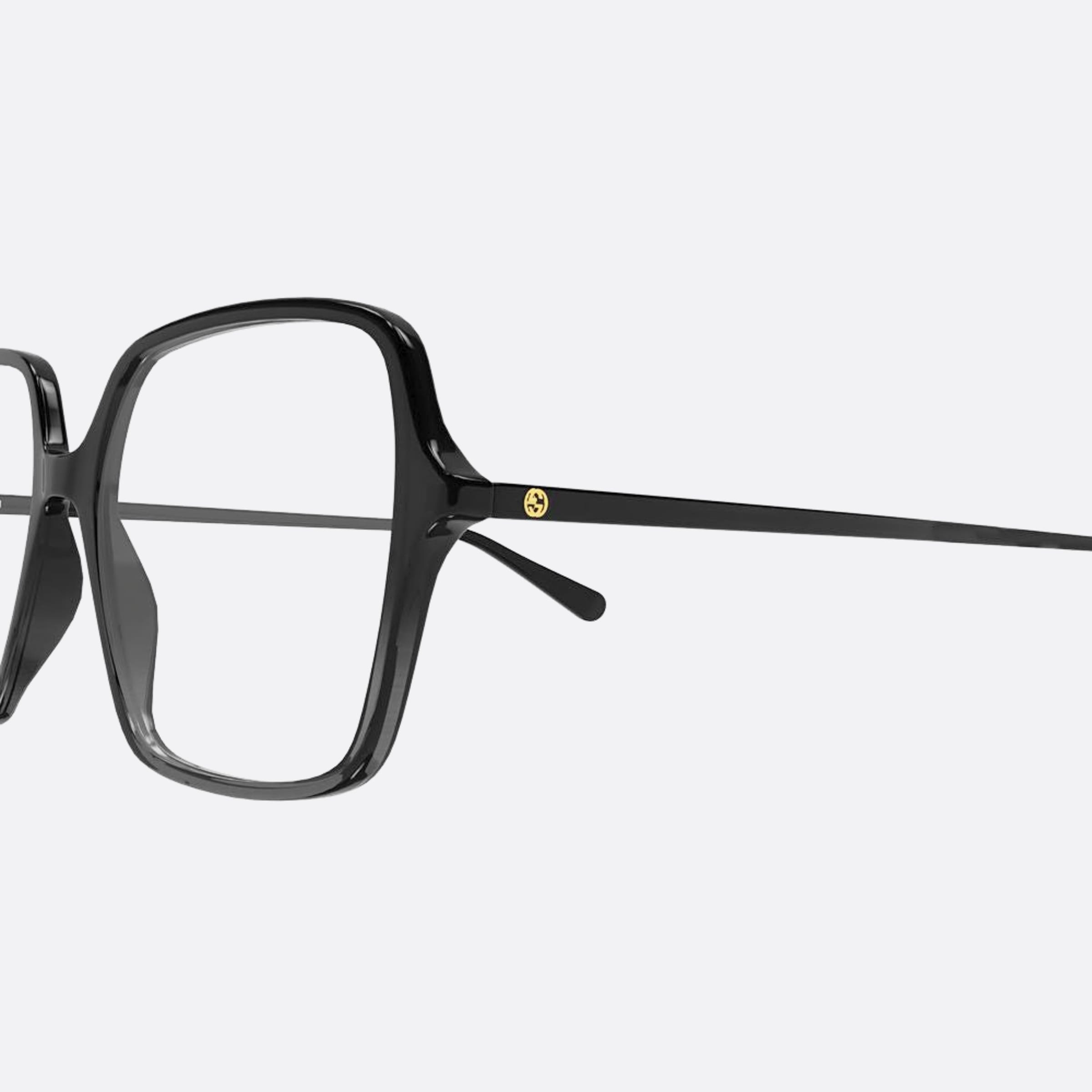 Gucci 55mm Gg1003oa Black Geometric Woman Eyeglasses - Detail View