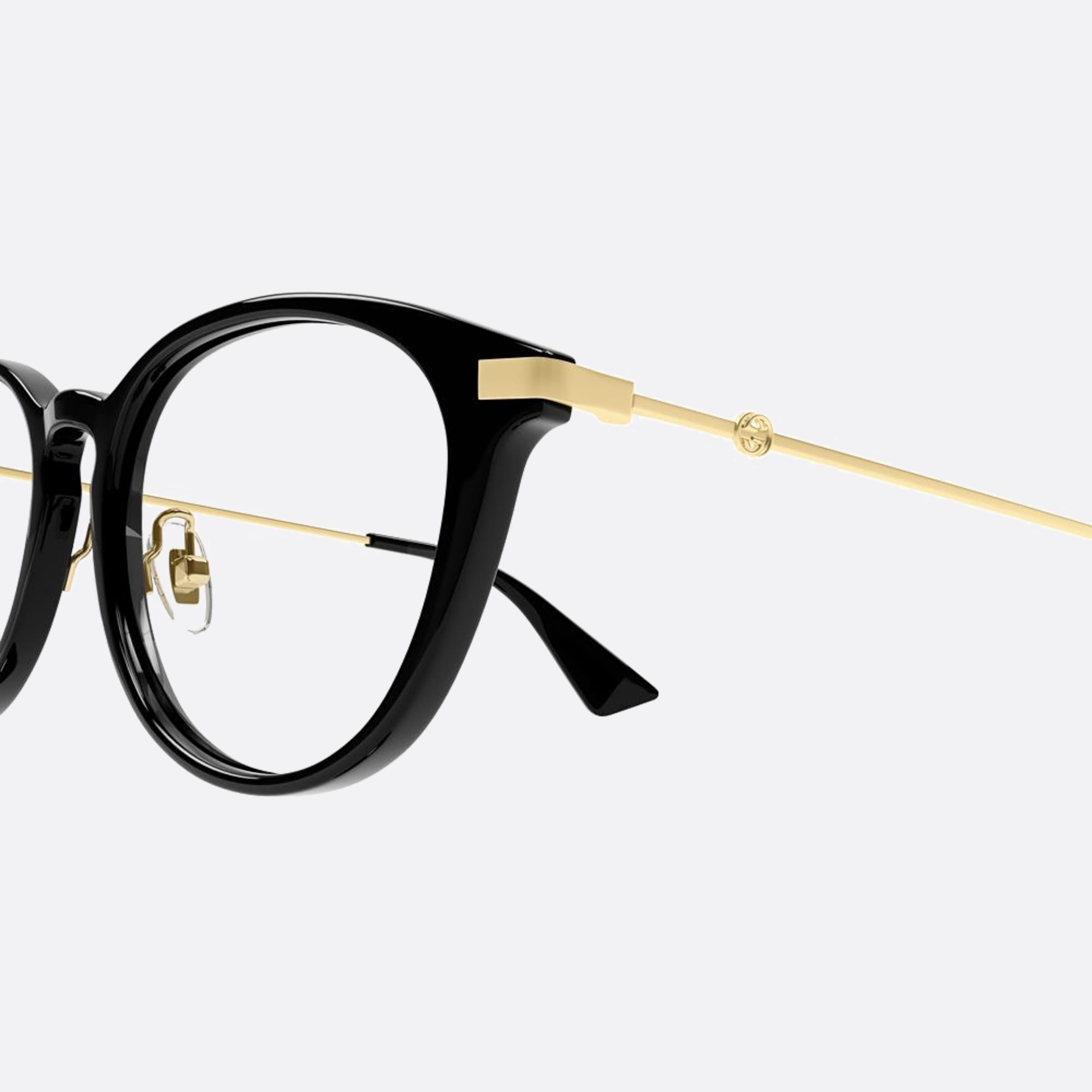 Gucci 53mm Gg1014oa Black Round Women Eyeglasses - Detail View