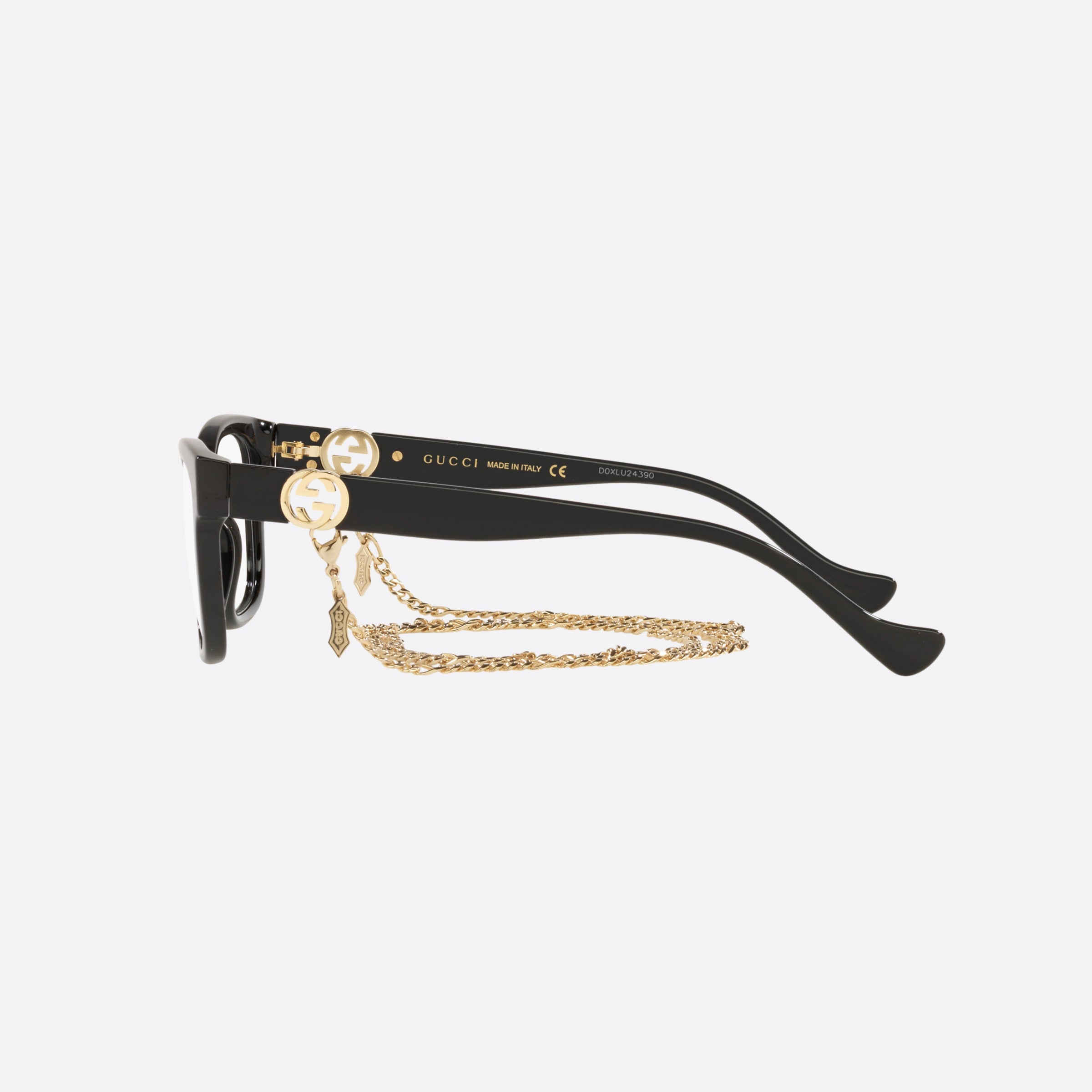 Gucci 51mm Havana Rectangular Woman Eyeglasses - Detail View