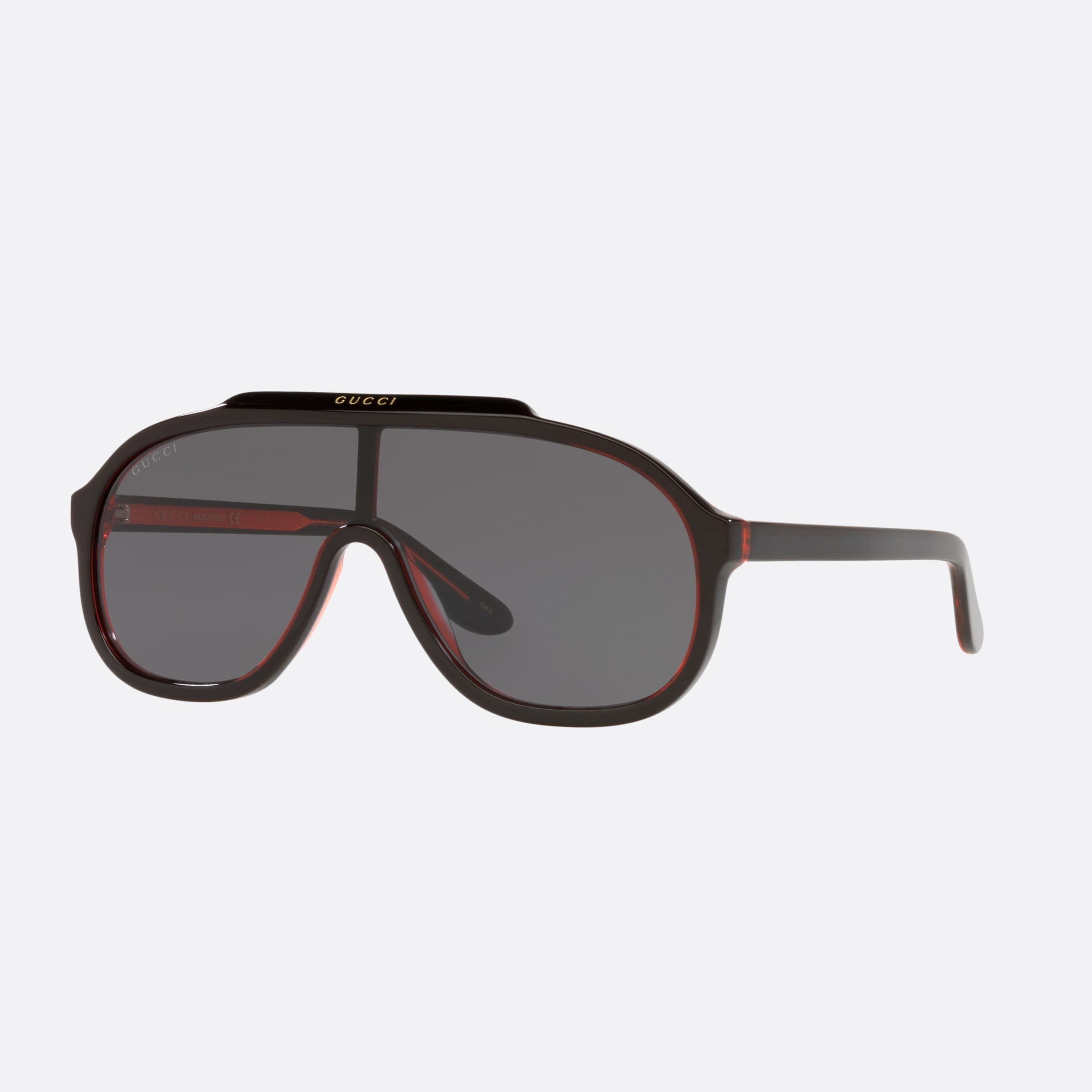 Gucci 48mm Black Pilot Man Sunglasses - Main View
