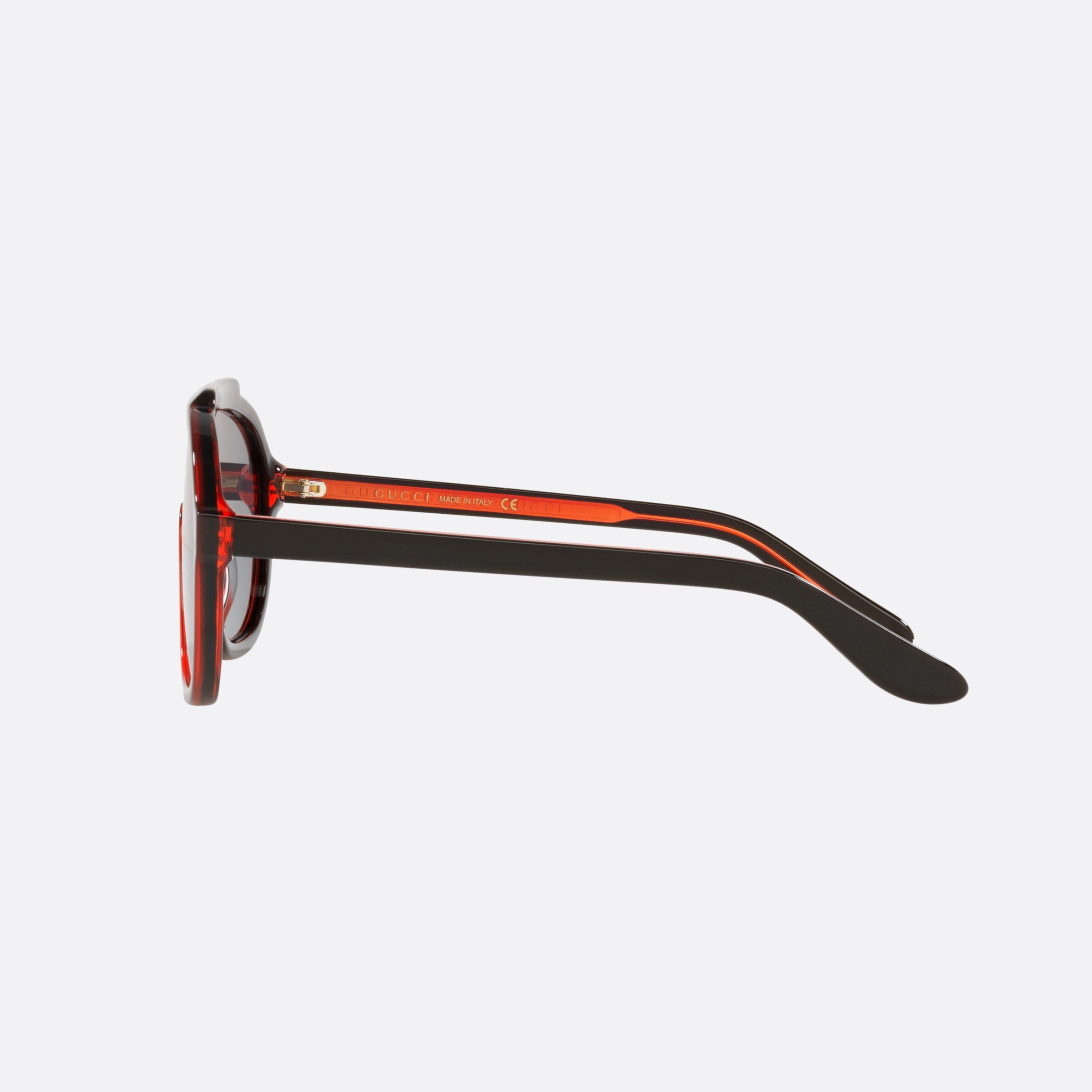 Gucci 48mm Black Pilot Man Sunglasses - Detail View
