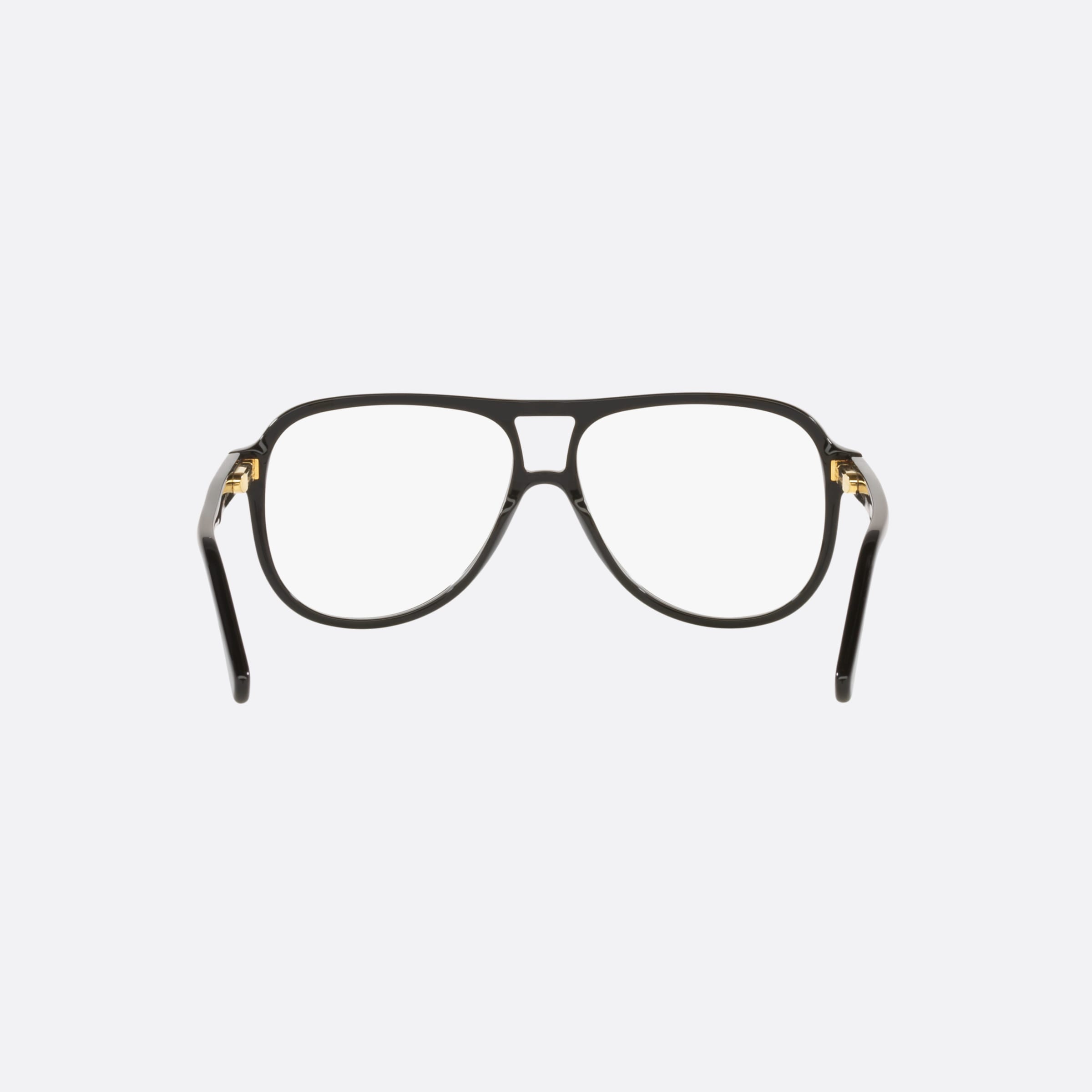 Gucci 57mm Black Pilot Man Eyeglasses - Side View