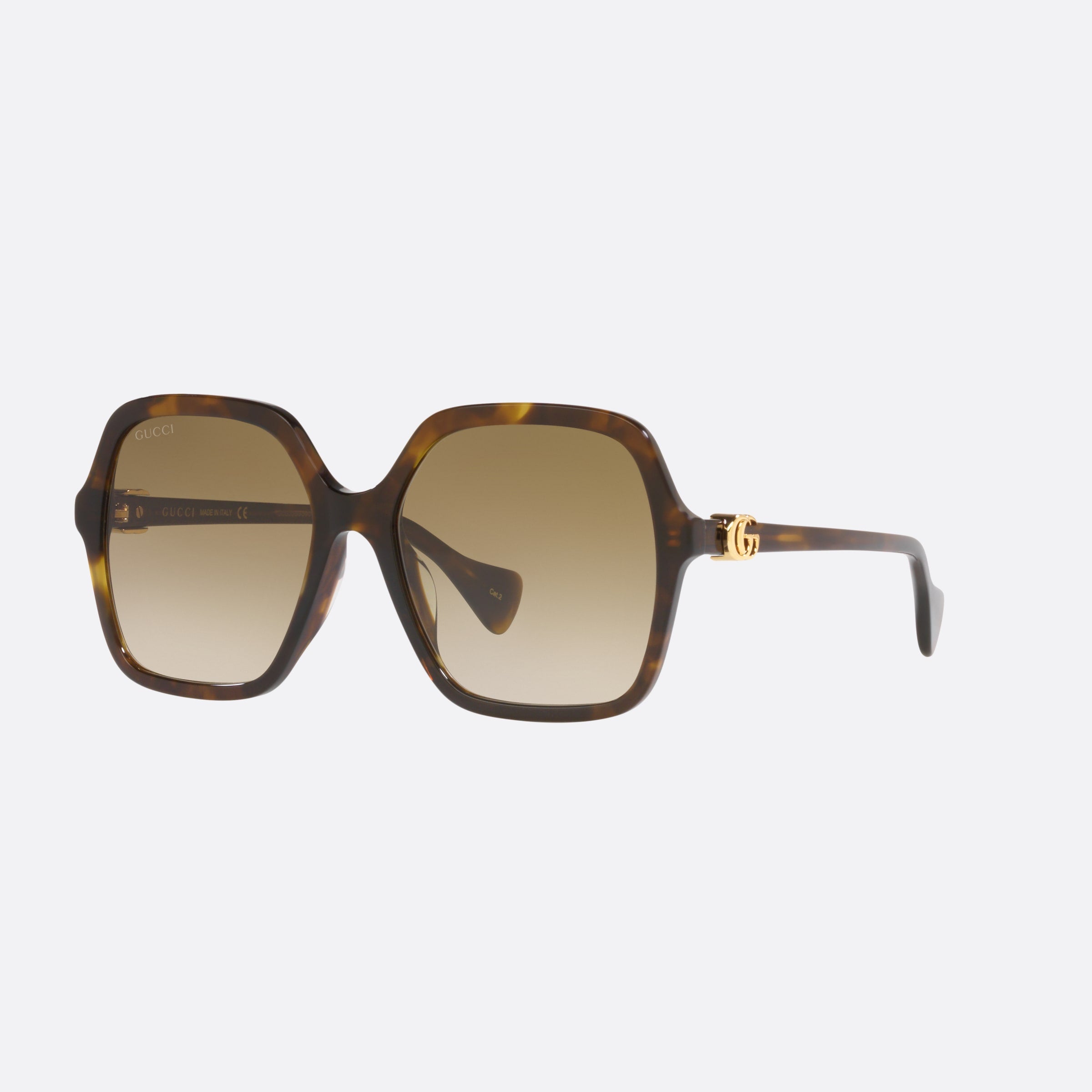 Gucci 56mm Gg1072sa Agg Brown Rectangle Women Sunglasses - Main View