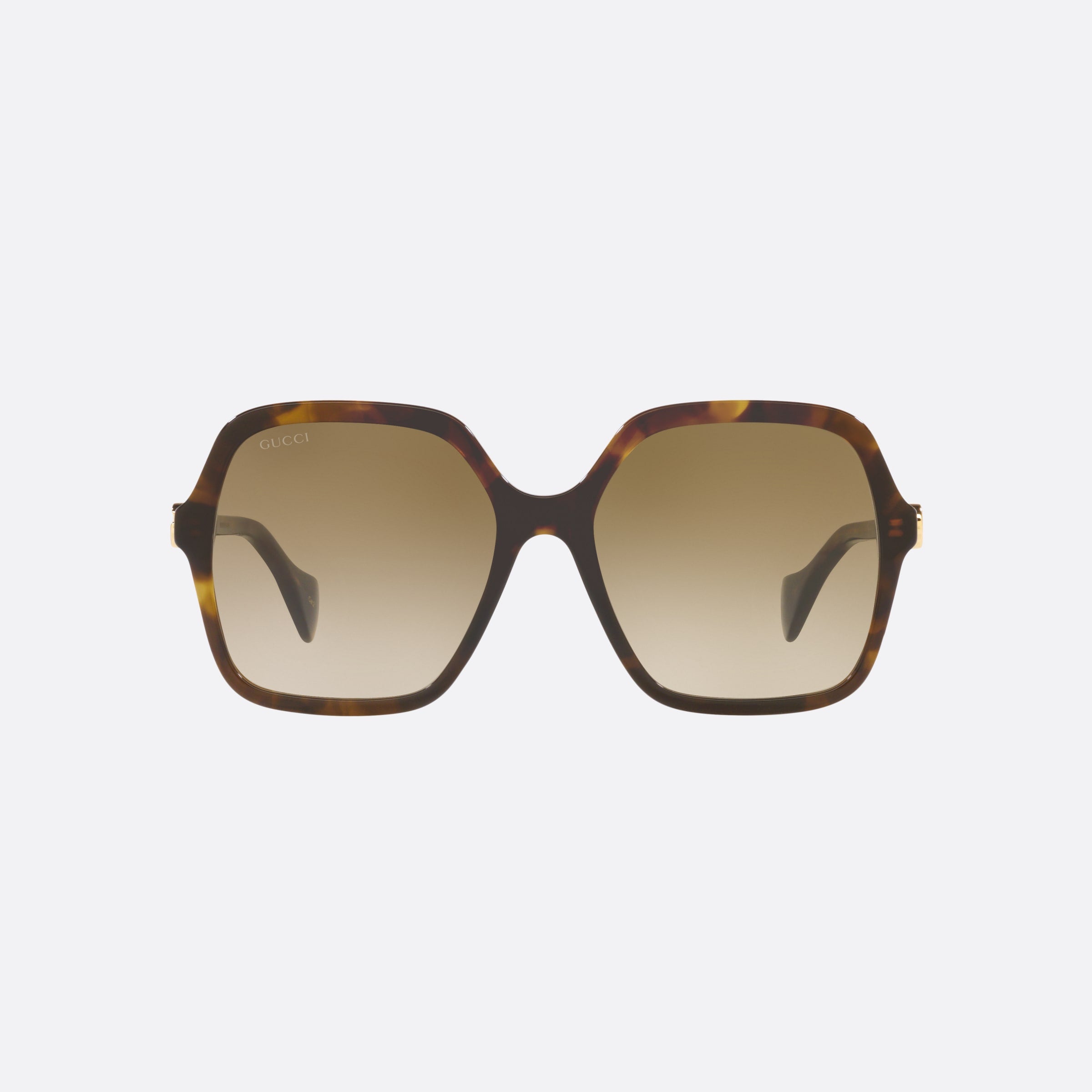 Gucci 56mm Gg1072sa Agg Brown Rectangle Women Sunglasses - Side View