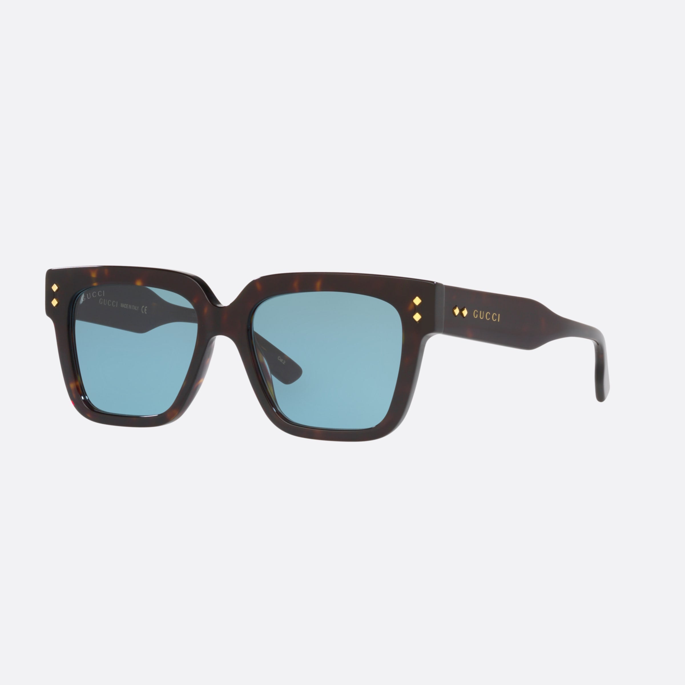 Gucci 54mm Havana Rectangular Man Sunglasses - Main View