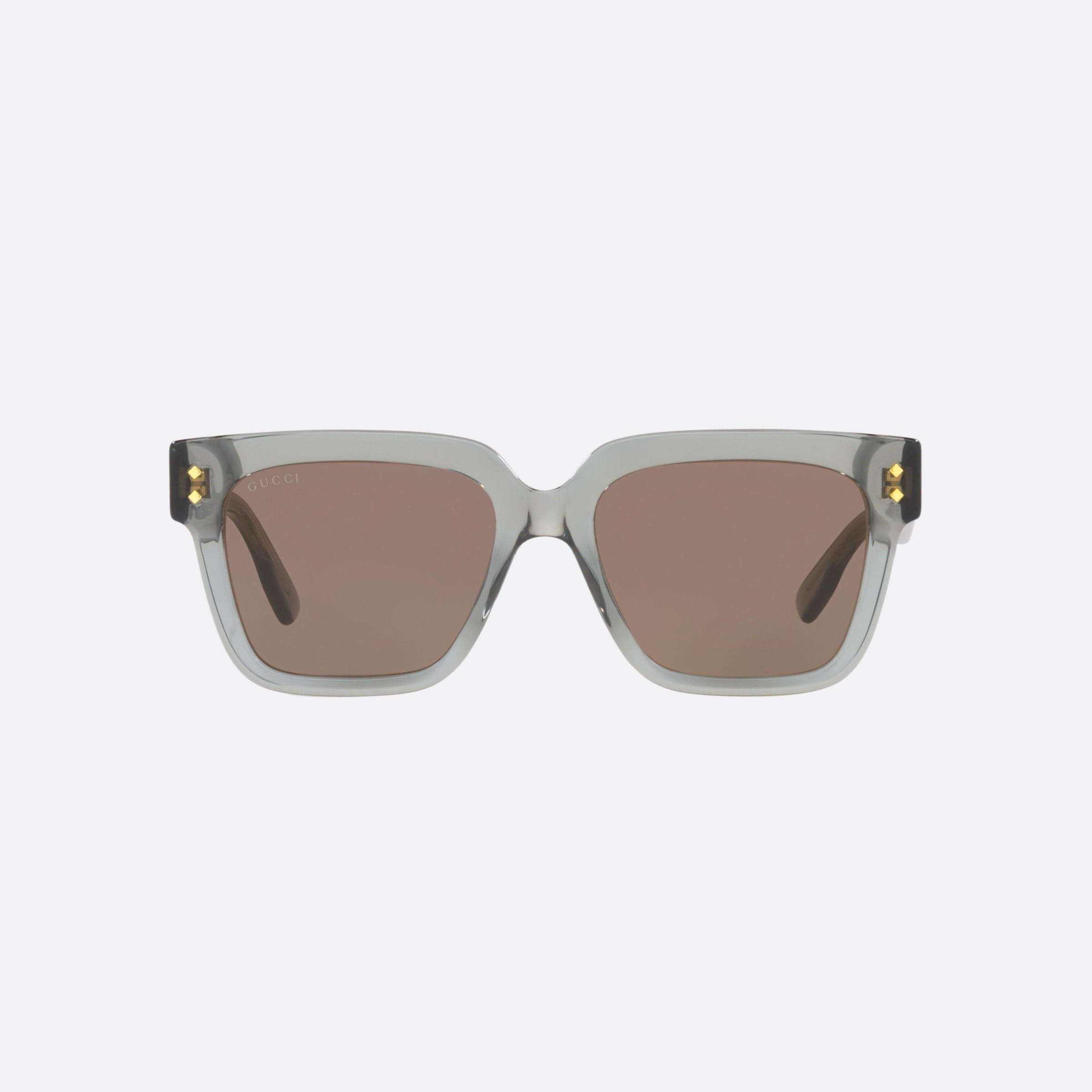 Gucci 54mm Grey Rectangular Man Sunglasses - Lifestyle Shot