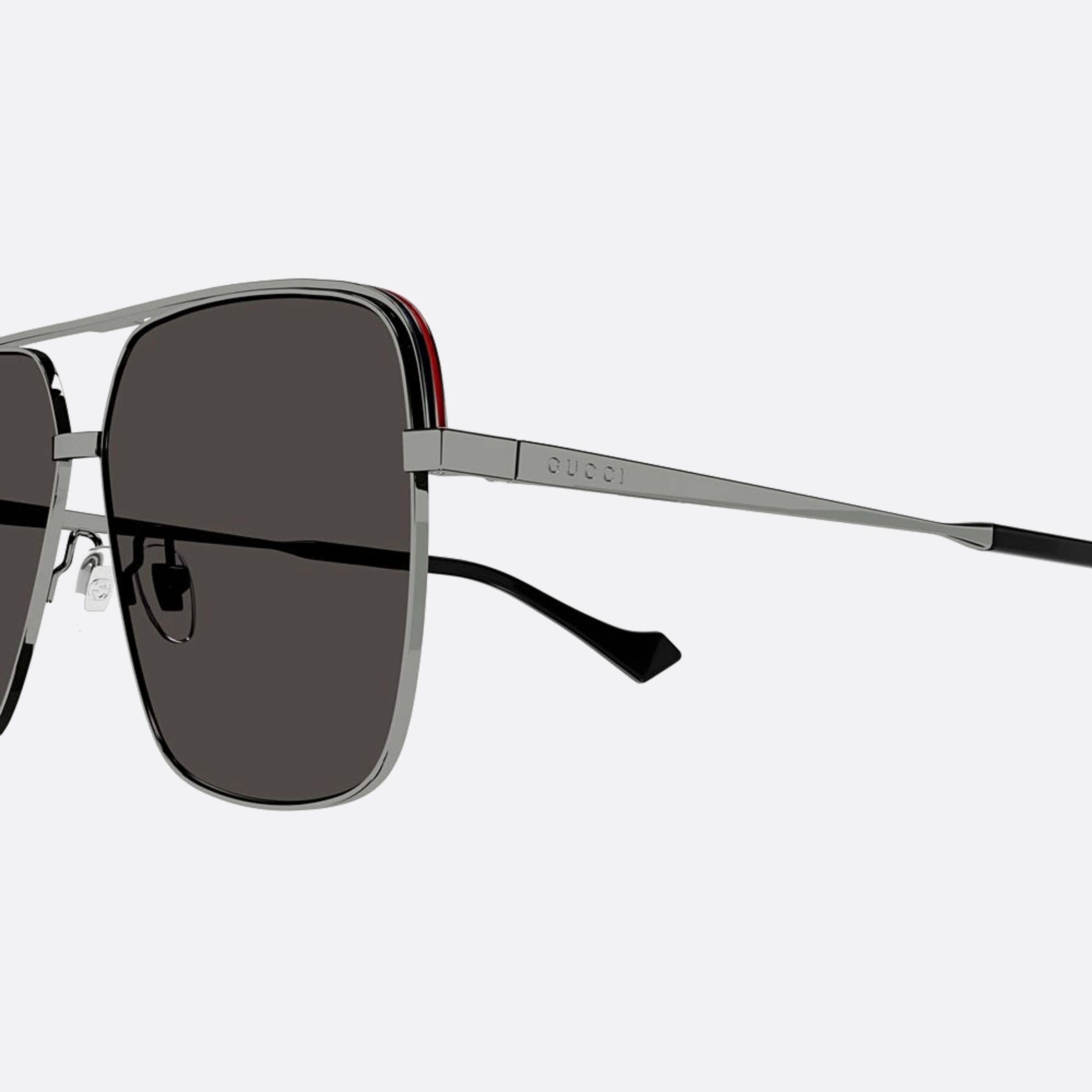 Gucci 61mm Gg1099sa Ruthenium Geometric Man Sunglasses - Detail View