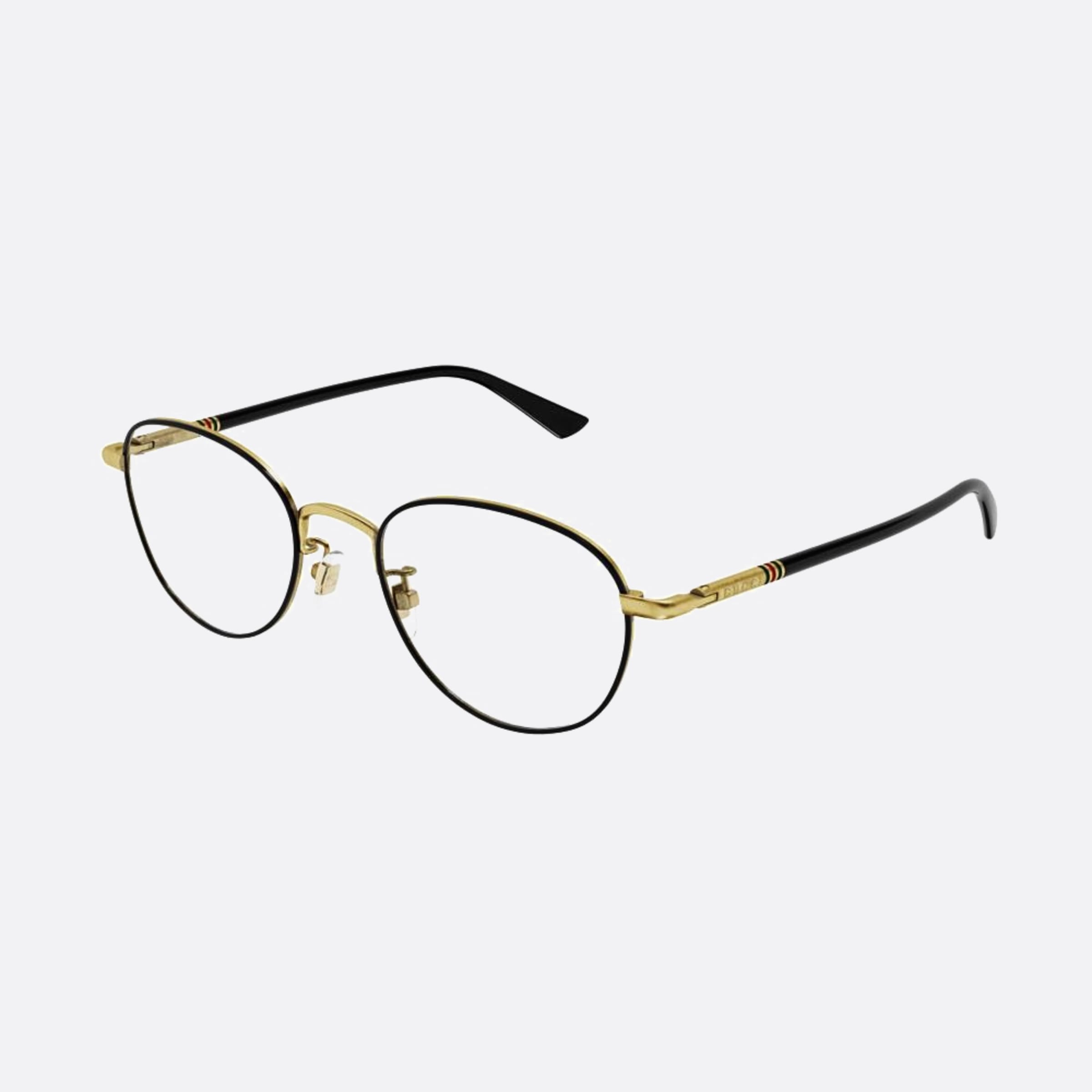 Gucci 50mm Bkgld Black Squared Women Eyeglasses - Side View