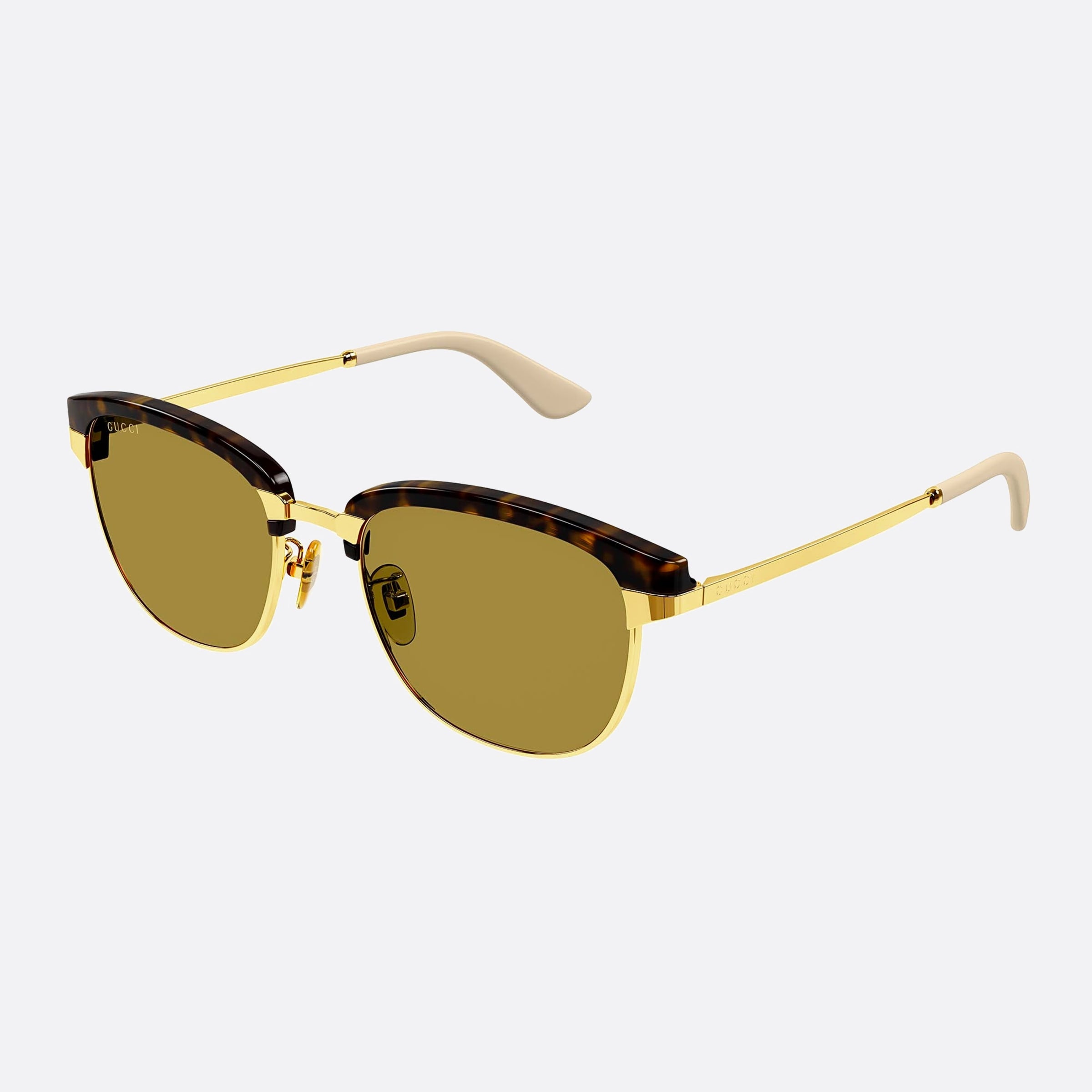 Gucci 53mm Sew Black Geometric Men Sunglasses - Detail View