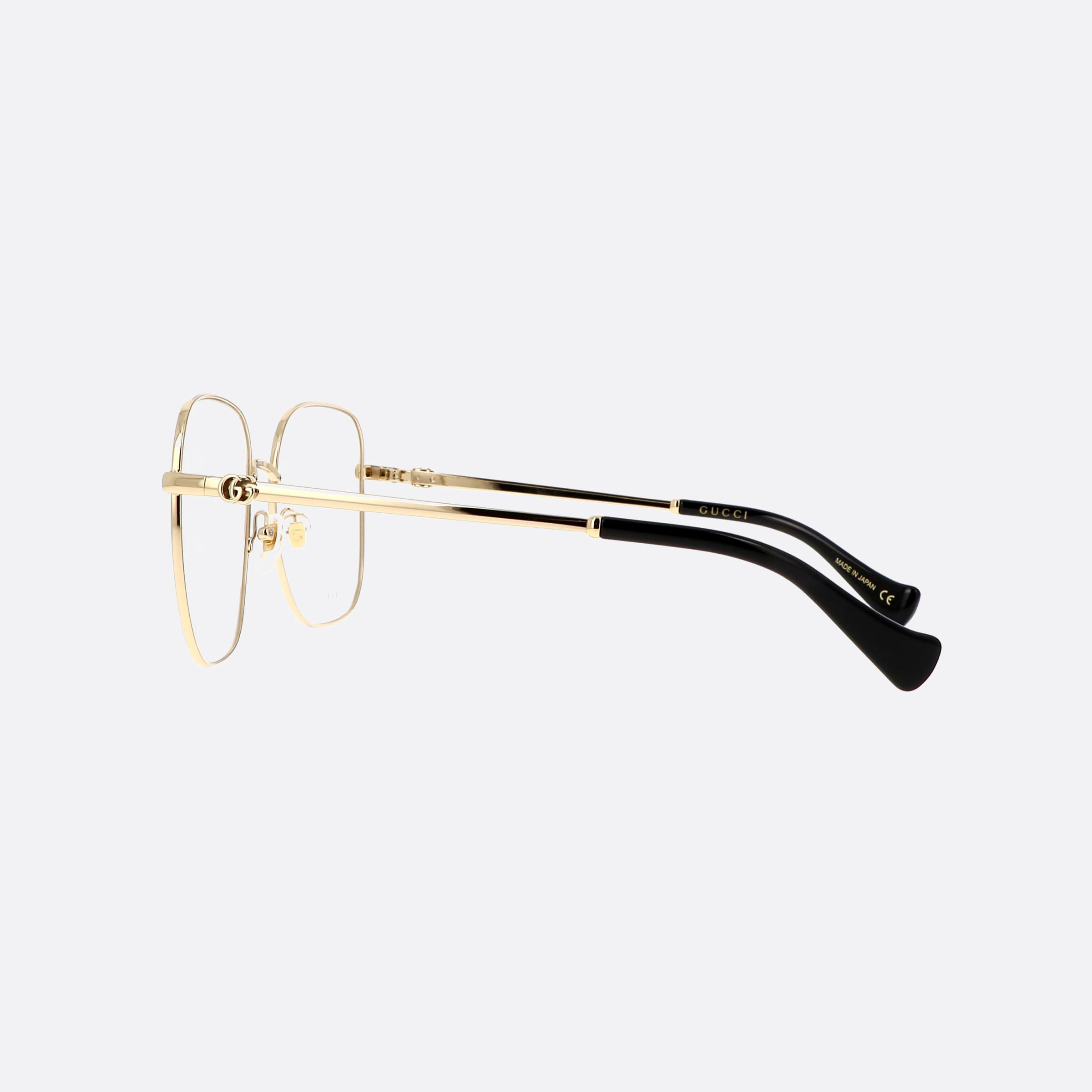Gucci 56mm Gold Square Women Eyeglasses - Detail View