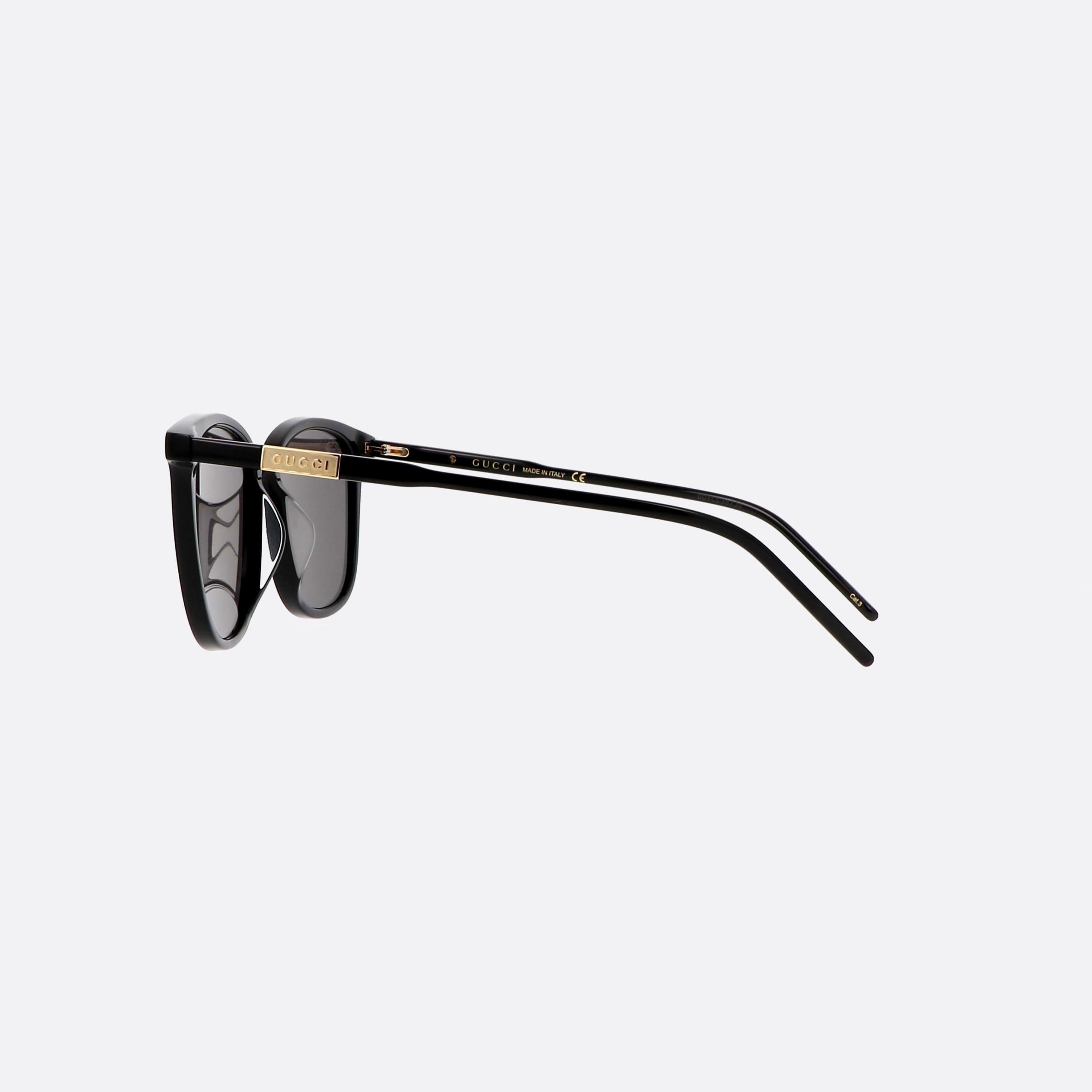 Gucci 55mm Gg1158sk Black Oval Man Sunglasses - Detail View