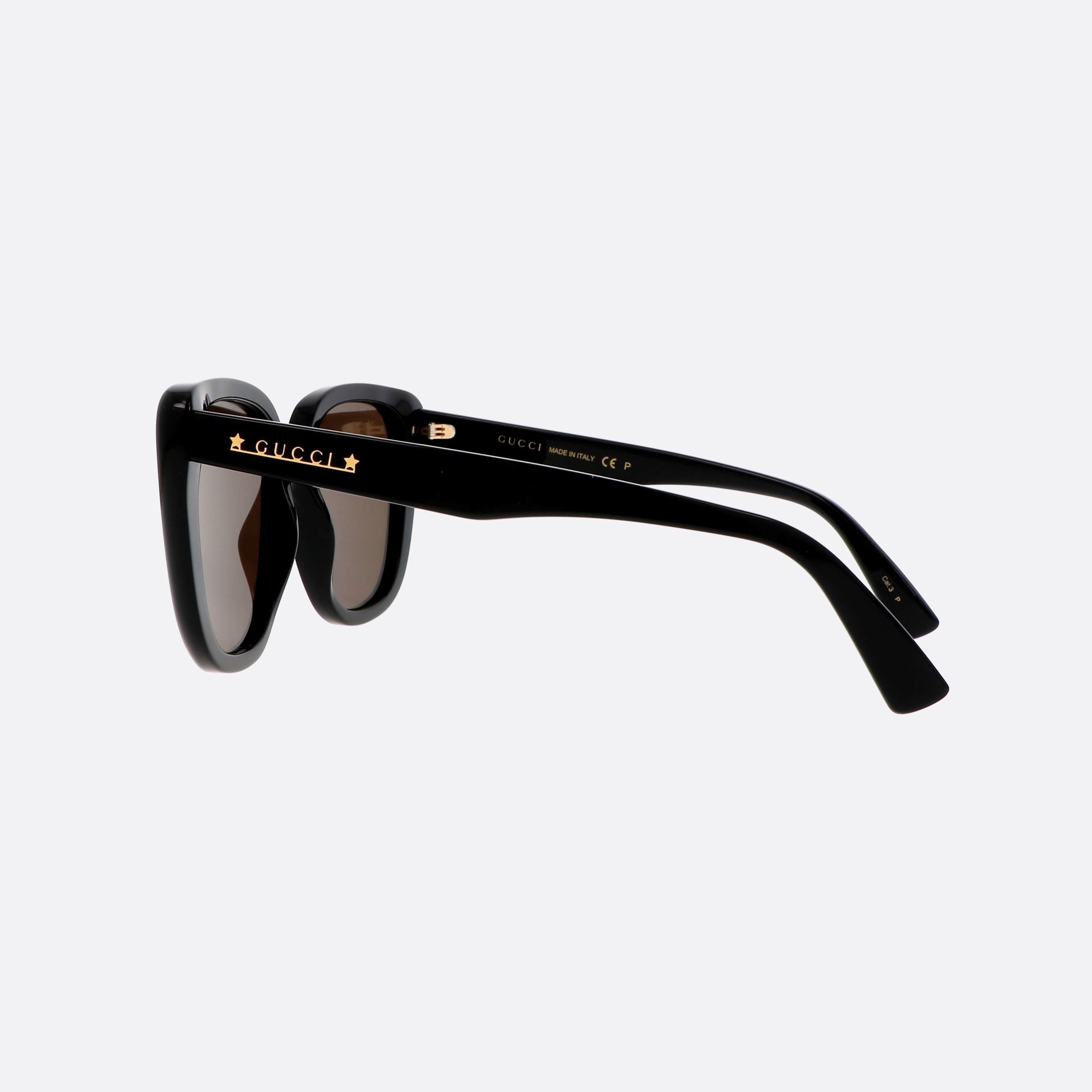 Gucci 54mm Ghy Black Squared Polarized Woman Sunglasses - Detail View