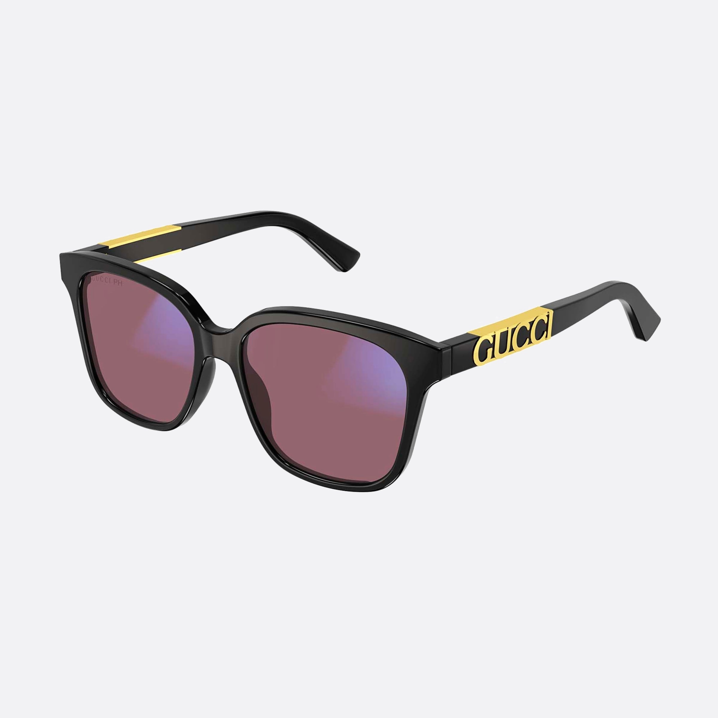 Gucci 53mm Der Black Geometric Photochromic Women Sunglasses - Detail View
