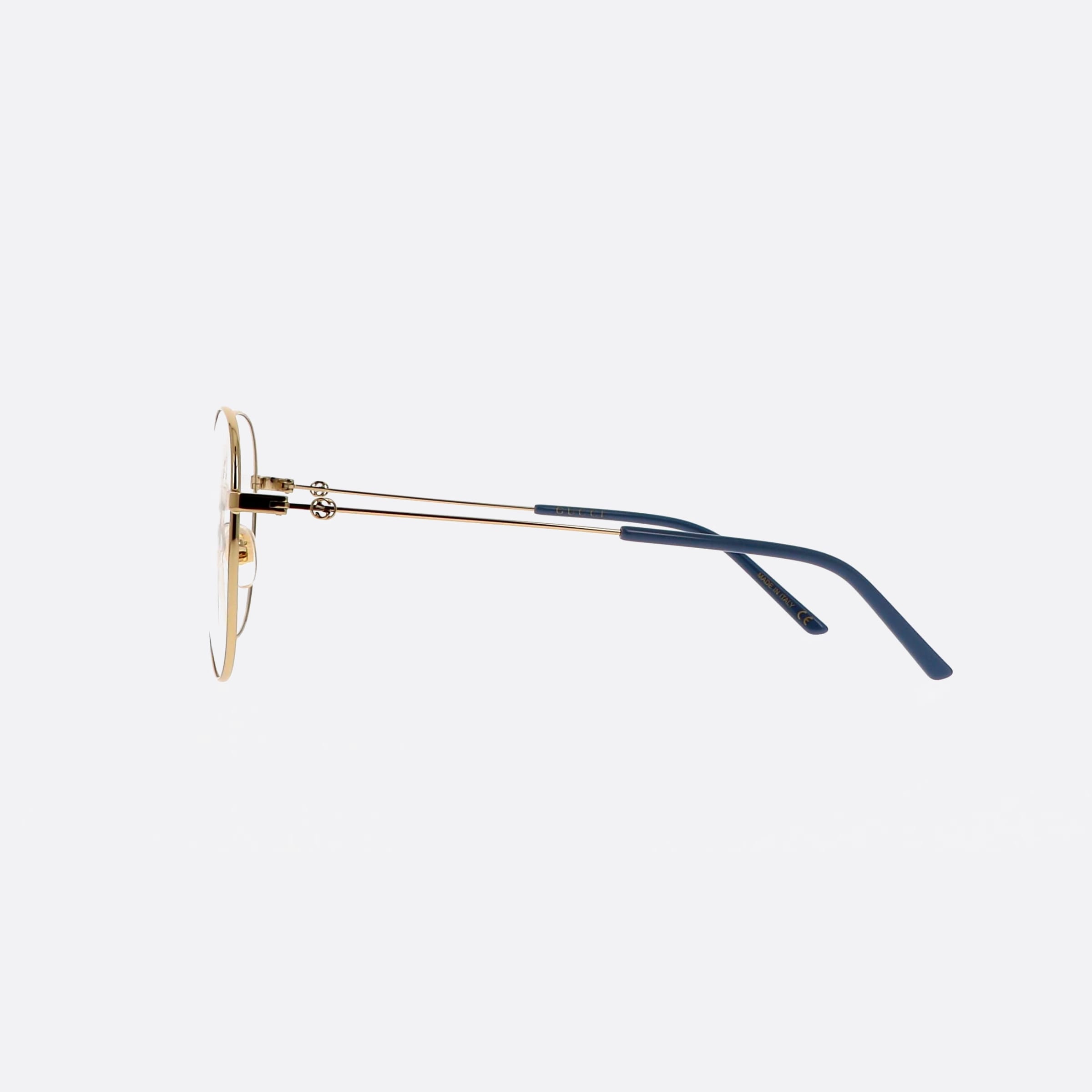 Gucci 57mm Gold Round Women Eyeglasses - Detail View