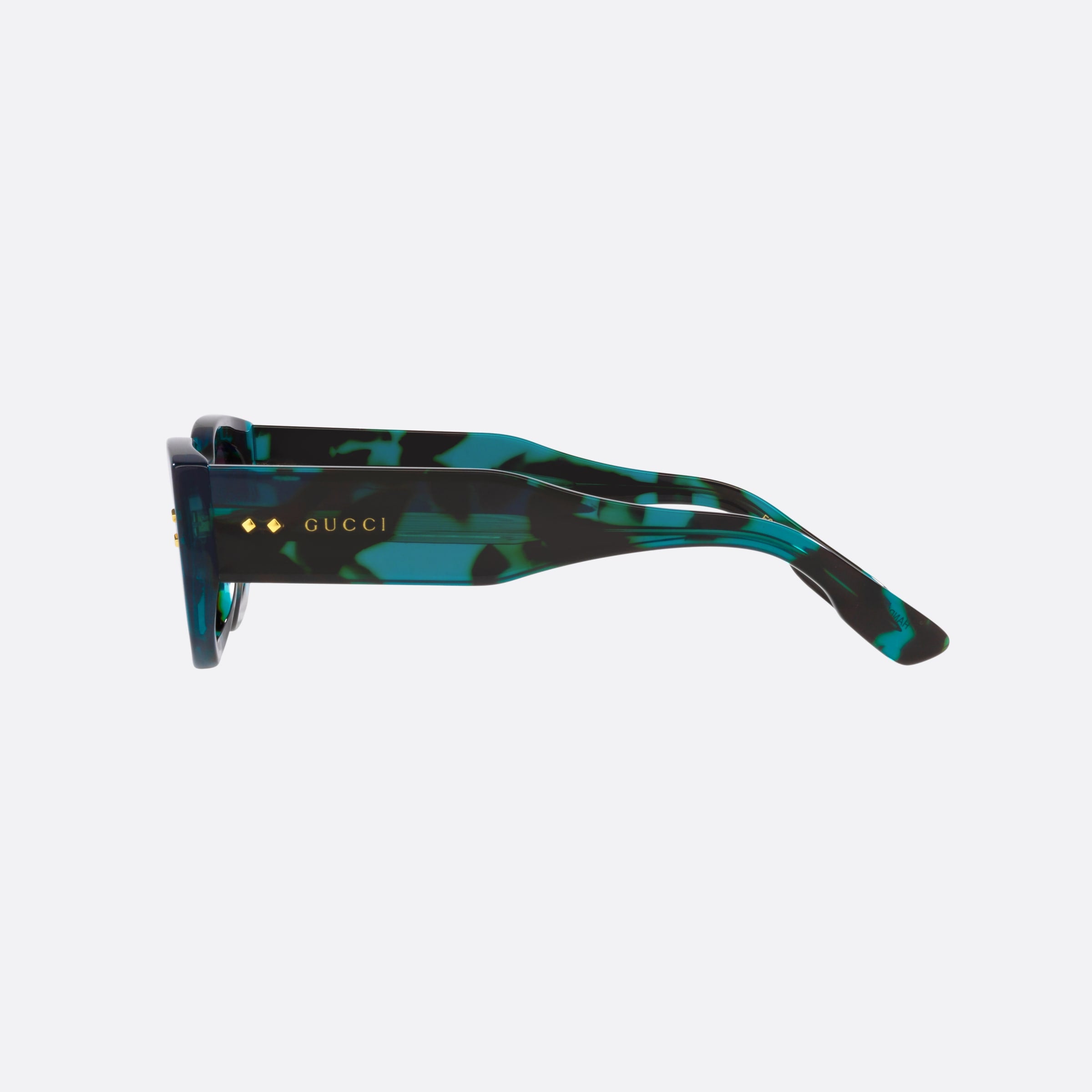 Gucci 51mm Blue Rectangle Women Sunglasses - Detail View