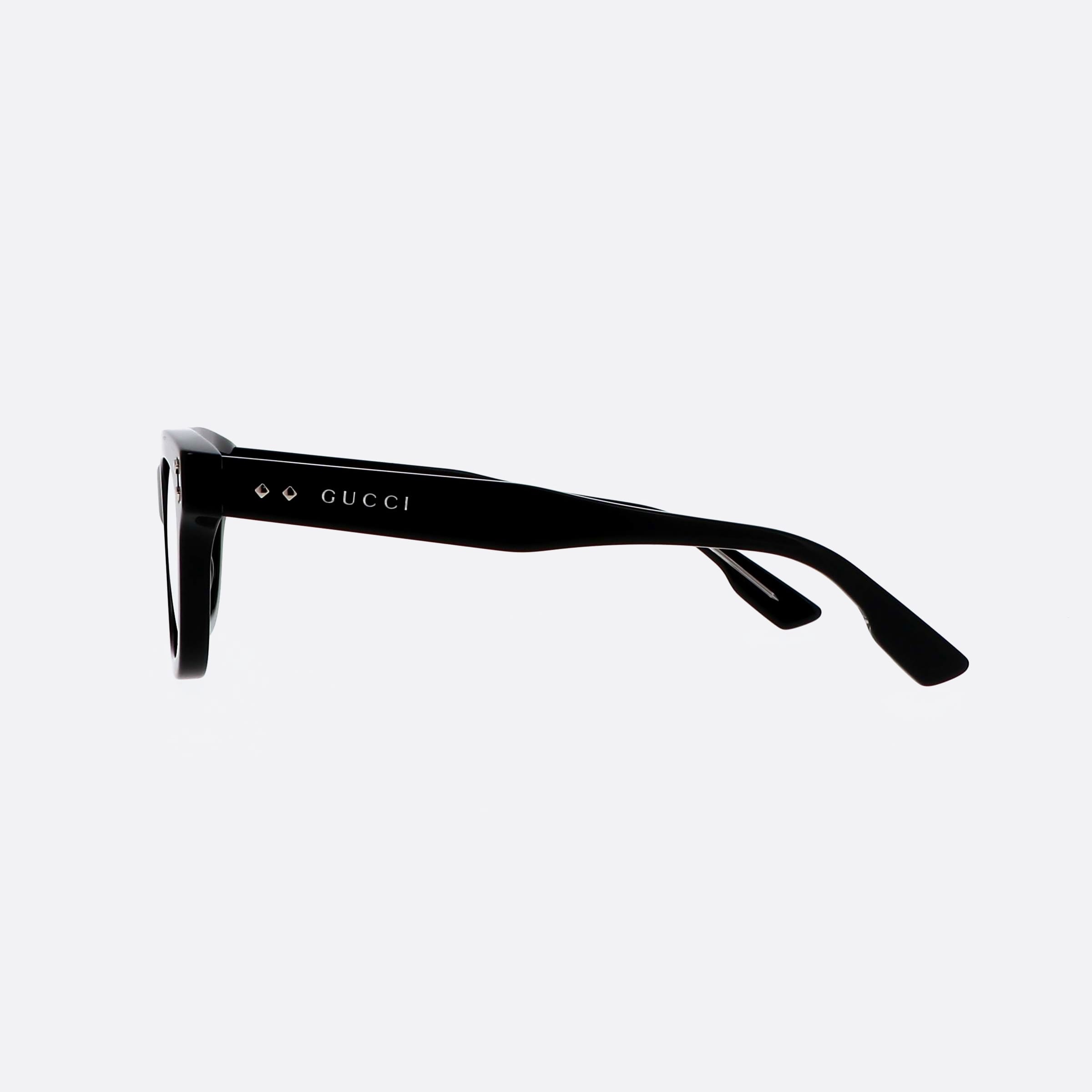 Gucci 50mm Black Square Man Eyeglasses - Detail View