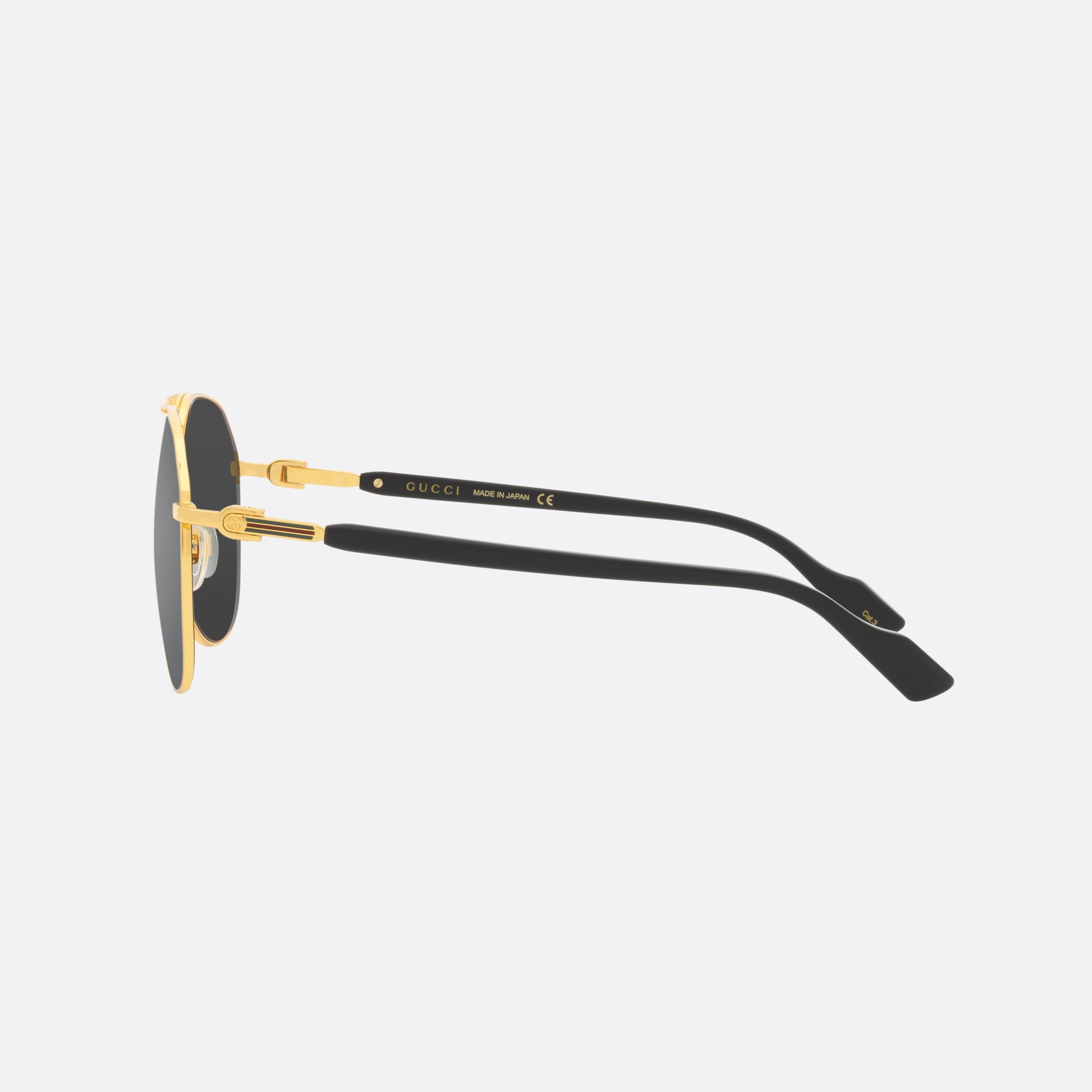 Gucci 59mm Gold Pilot Man Sunglasses - Detail View