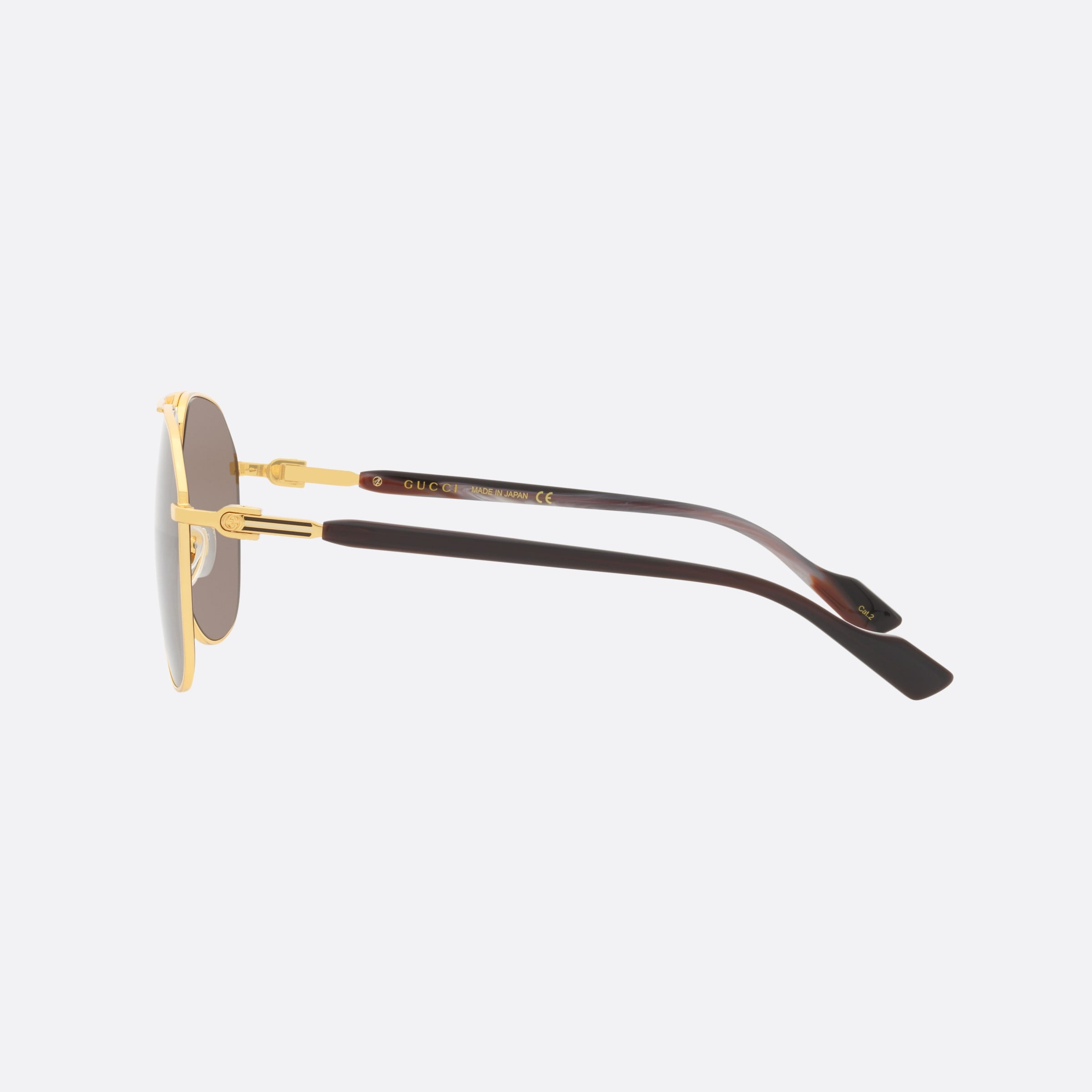 Gucci 59mm Acf Gold Pilot Man Sunglasses - Detail View